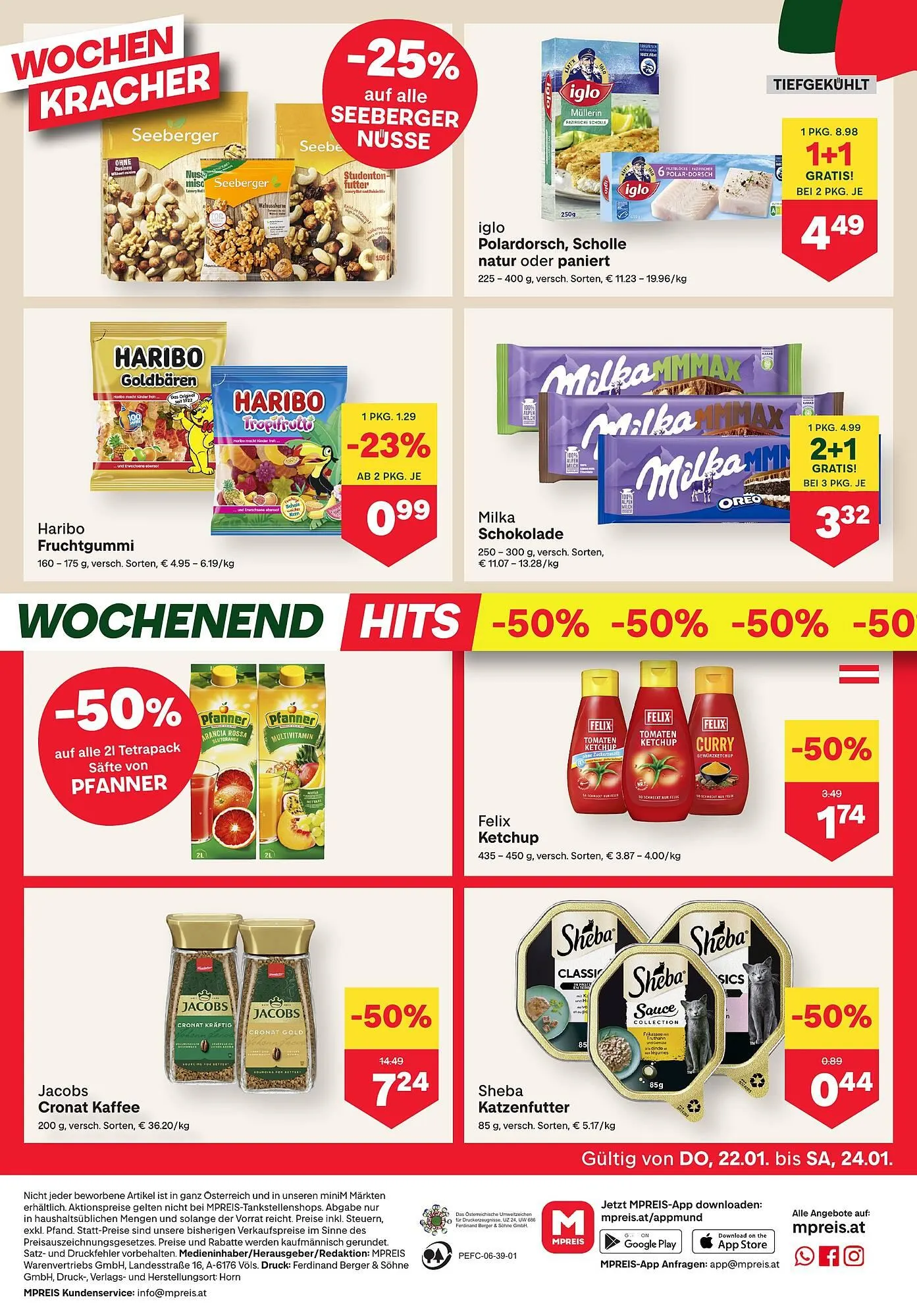 MPreis Flugblatt von 22. Jänner bis 28. Jänner 2026 - Flugblätt seite  12