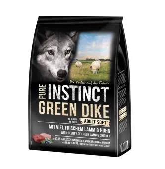 PURE INSTINCT GREEN DIKE Adult SOFT mit Lamm & Huhn für Hunde 1 kg