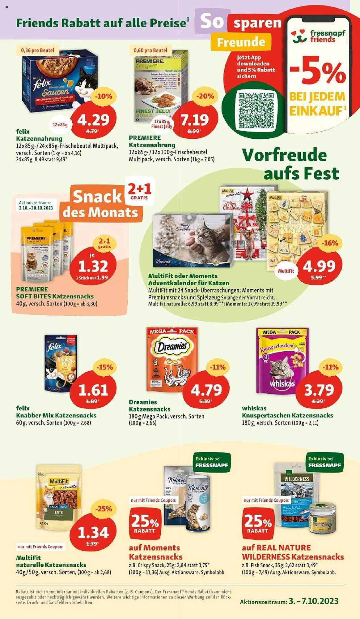 Fressnapf Flugblatt von 3. Oktober bis 7. Oktober 2023 - Flugblätt seite 5