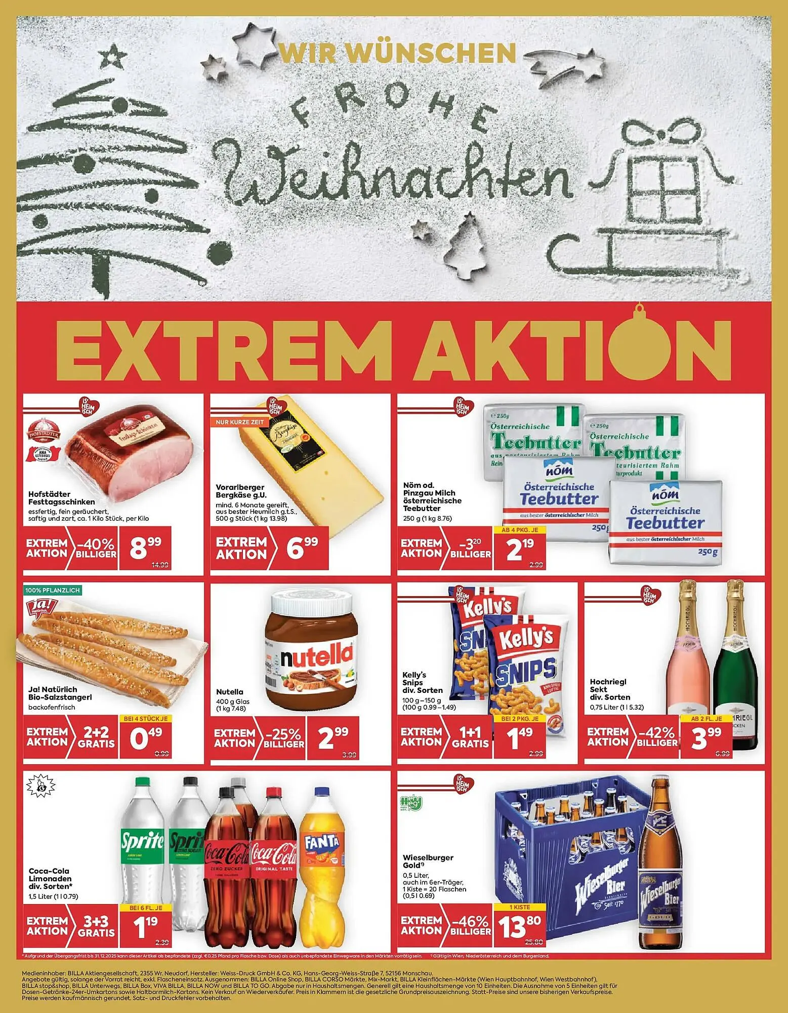 Billa Flugblatt von 11. Dezember bis 17. Dezember 2025 - Flugblätt seite 14