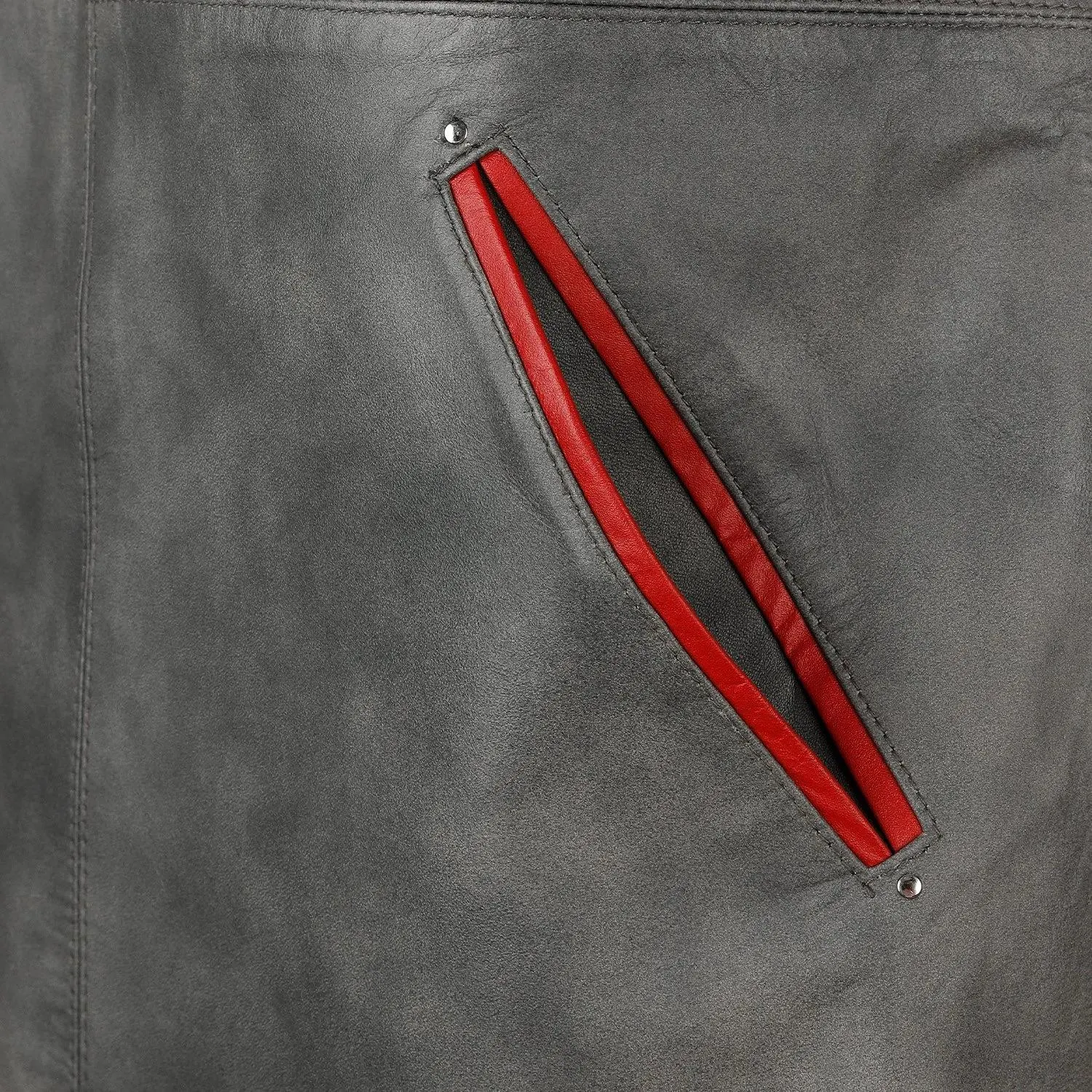 Grillschürze Leder “Österreich”, Grau