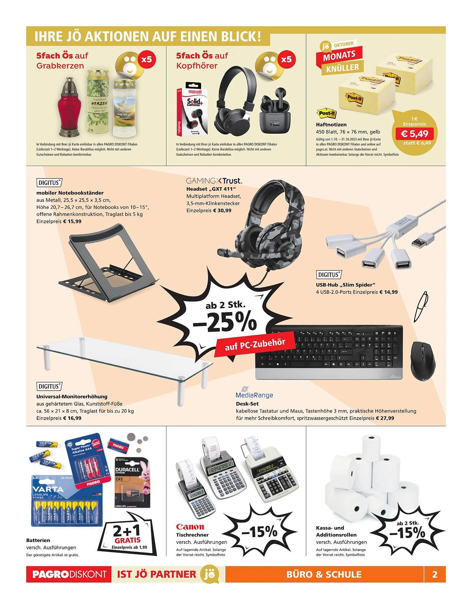 Pagro Diskont Flugblatt von 28. September bis 11. Oktober 2023 - Flugblätt seite 2