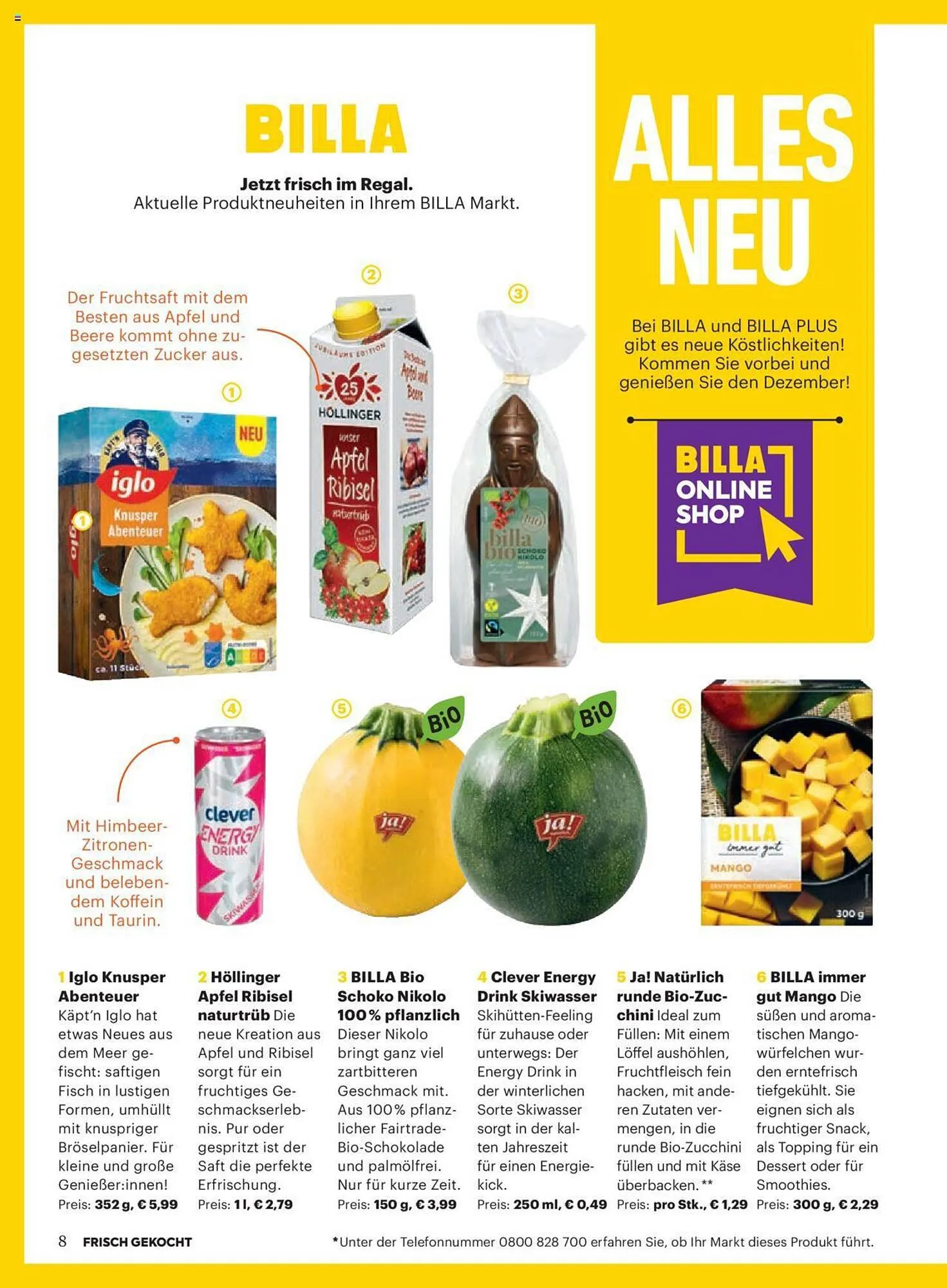 Billa Flugblatt von 1. Dezember bis 31. Dezember 2023 - Flugblätt seite 8