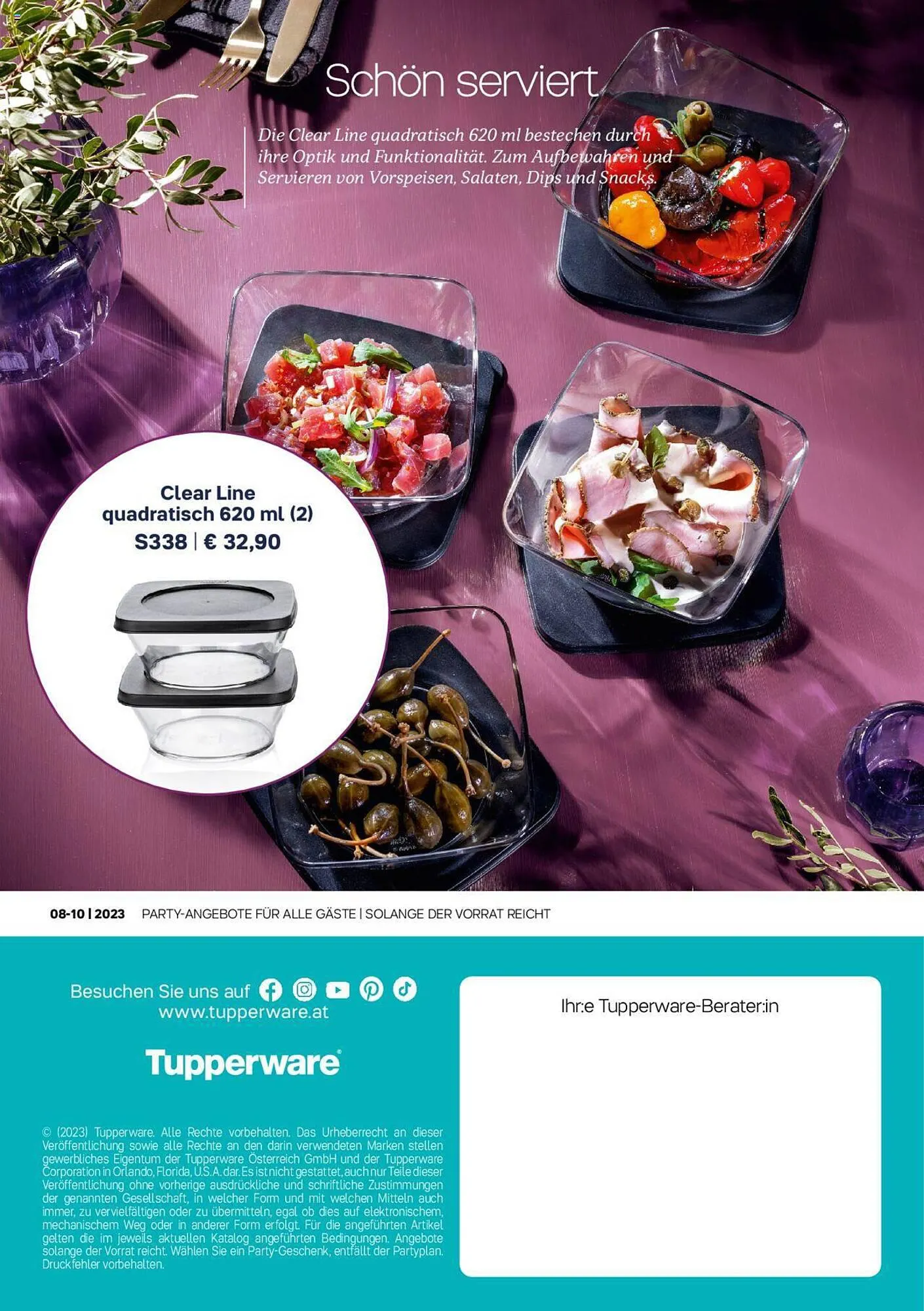Tupperware Flugblatt von 7. August bis 5. November 2023 - Flugblätt seite 8