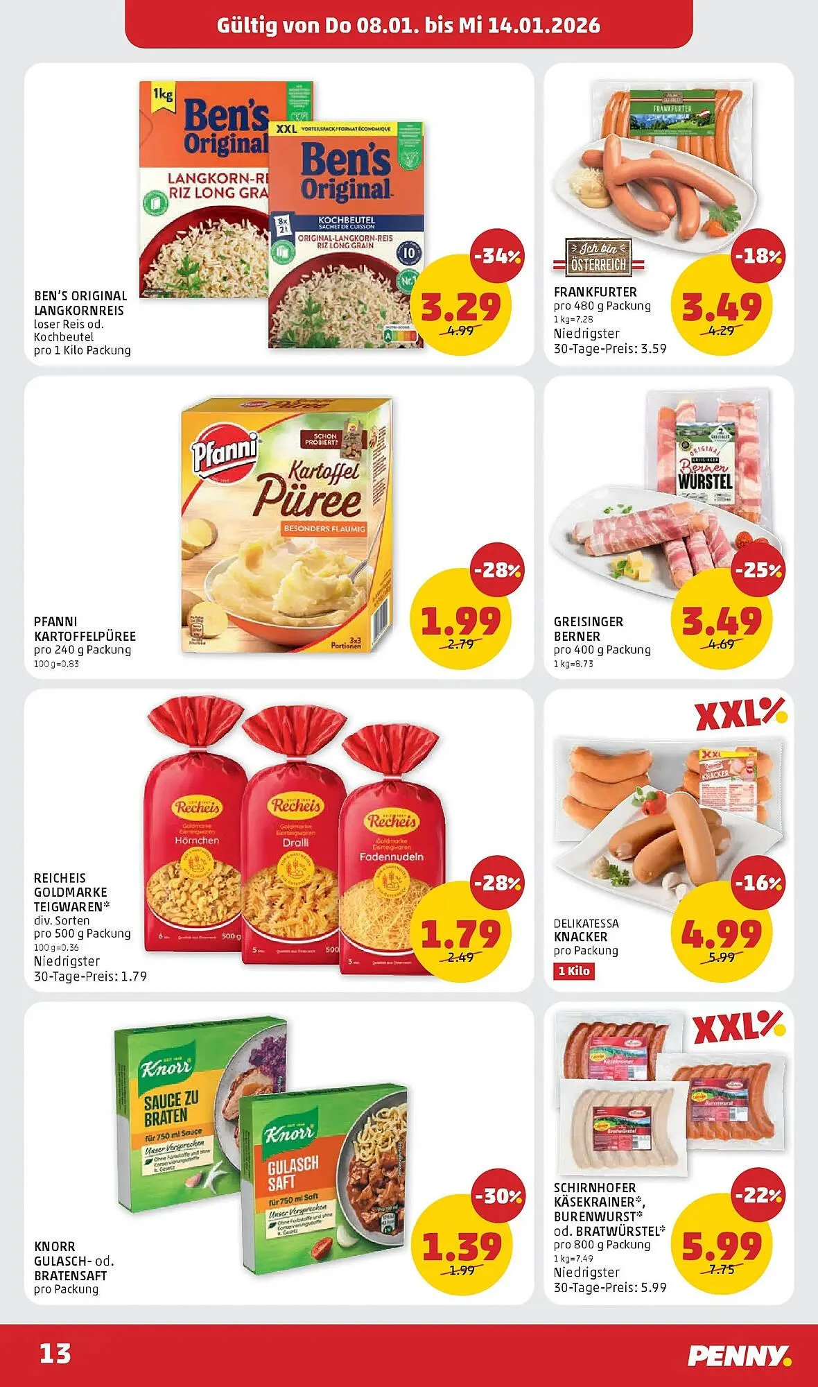 PENNY Flugblatt von 8. Jänner bis 14. Jänner 2026 - Flugblätt seite  13