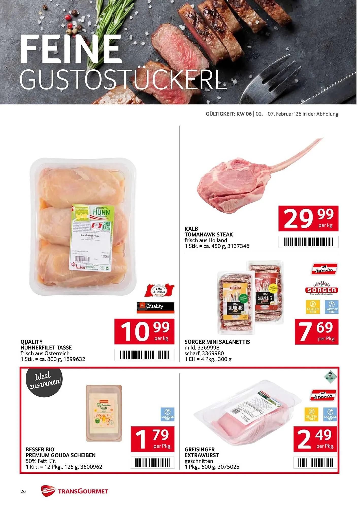 Transgourmet Flugblatt von 2. Februar bis 7. Februar 2026 - Flugblätt seite  25