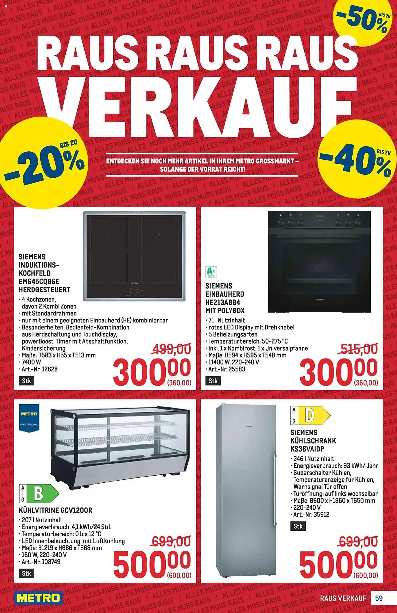 Metro Flugblatt von 8. Jänner bis 21. Jänner 2026 - Flugblätt seite  59