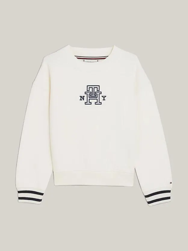 TH Monogram Sweatshirt mit Logo-Applikation