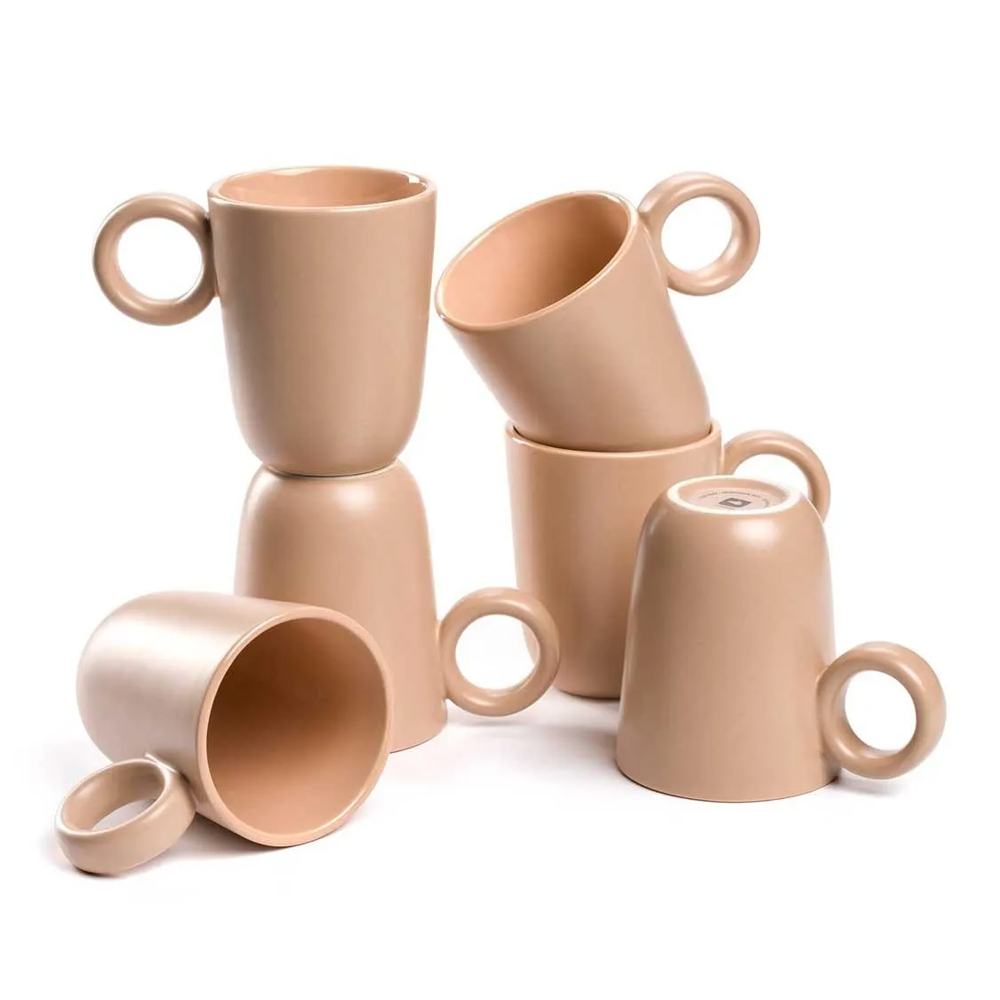 Keramiktasse ROMA 400 ml apricot 6er-Set