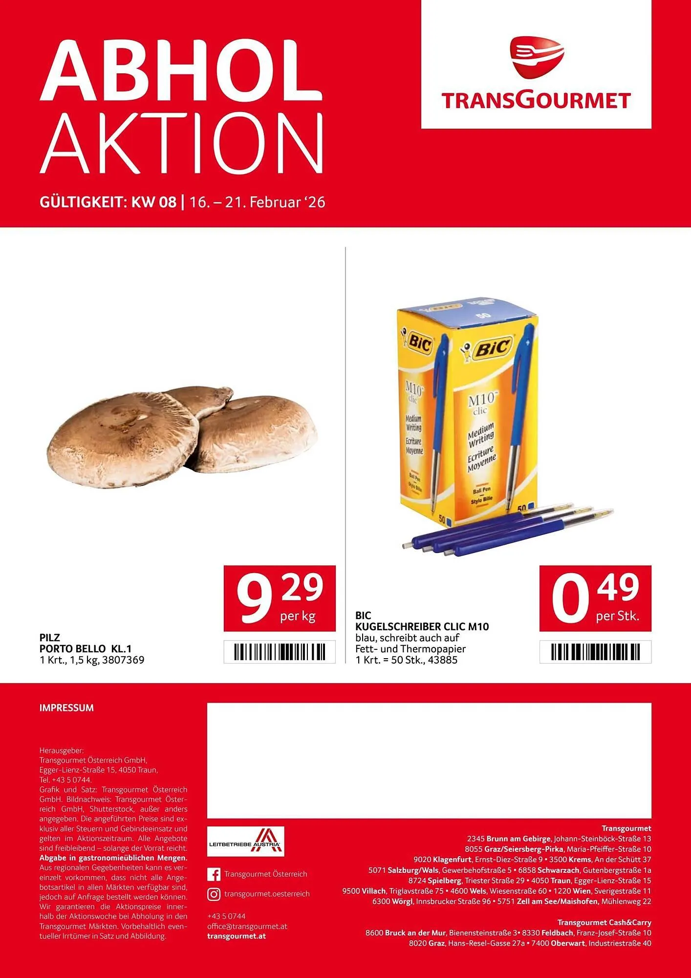 Transgourmet Flugblatt von 16. Februar bis 22. Februar 2026 - Flugblätt seite  28