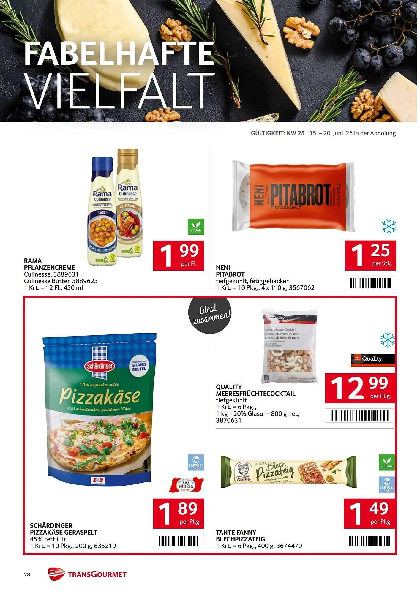 Transgourmet Flugblatt von 15. Juni bis 20. Juni 2026 - Flugblätt seite 28