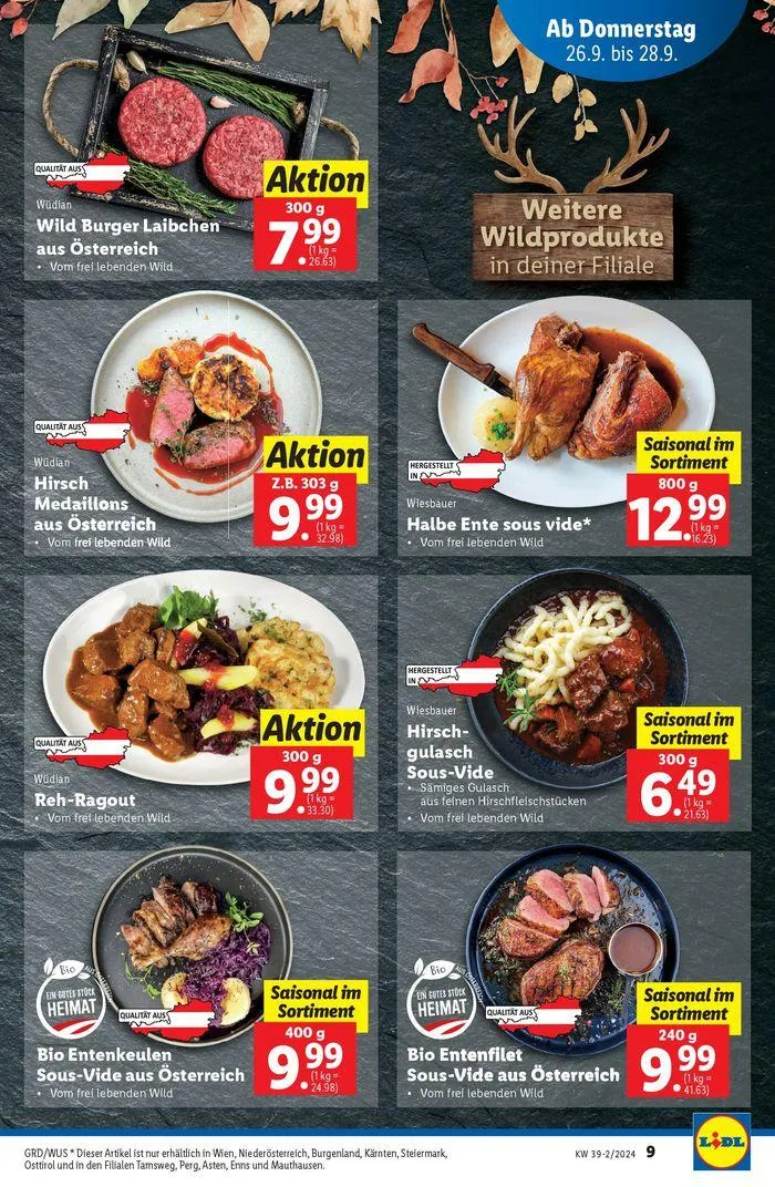 Aktuelle Flugblätter Ab Donnerstag, 26.9. von 26. September bis 2. Oktober 2024 - Flugblätt seite 9