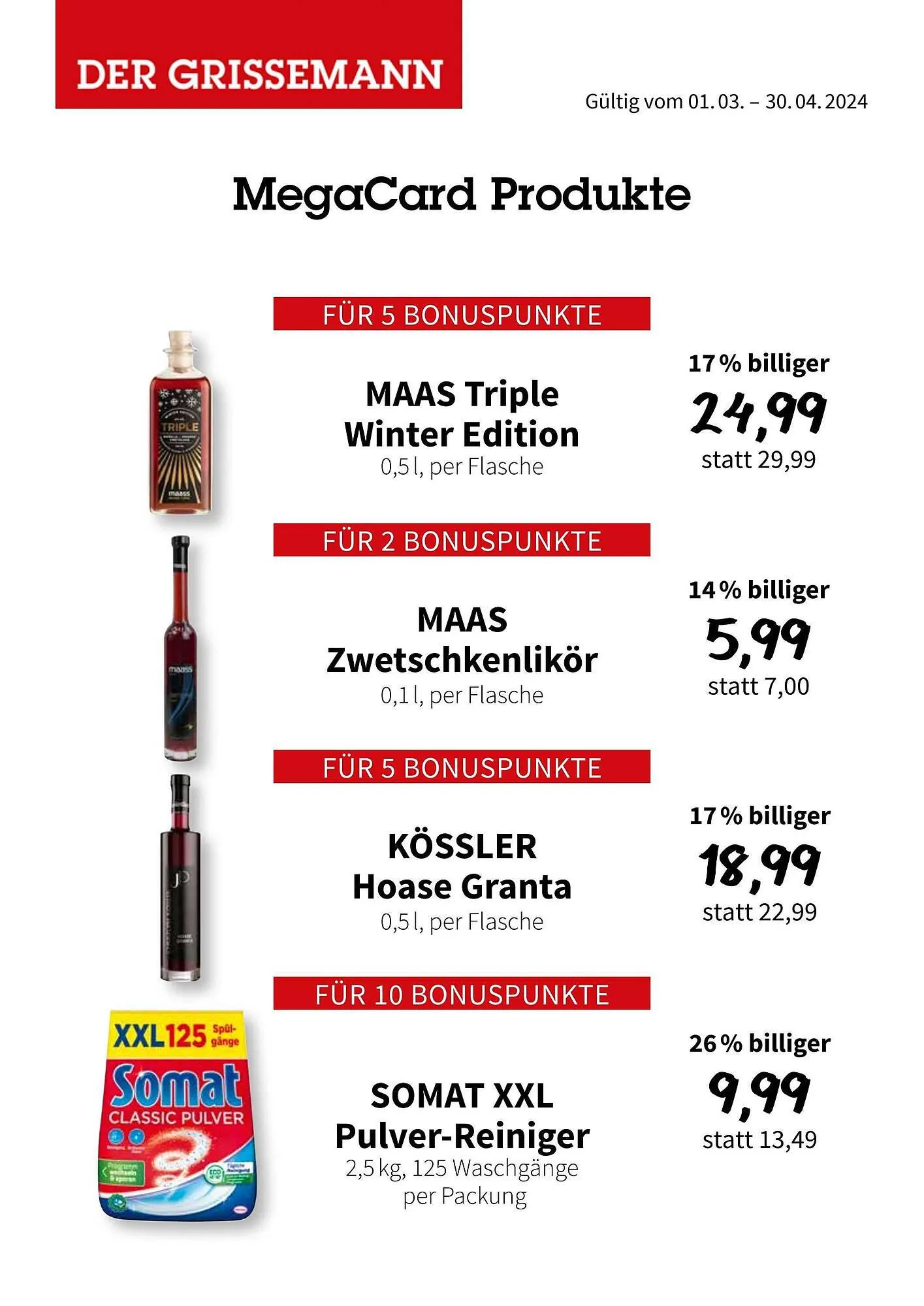 Der Grissemann Flugblatt von 1. März bis 30. April 2024 - Flugblätt seite  