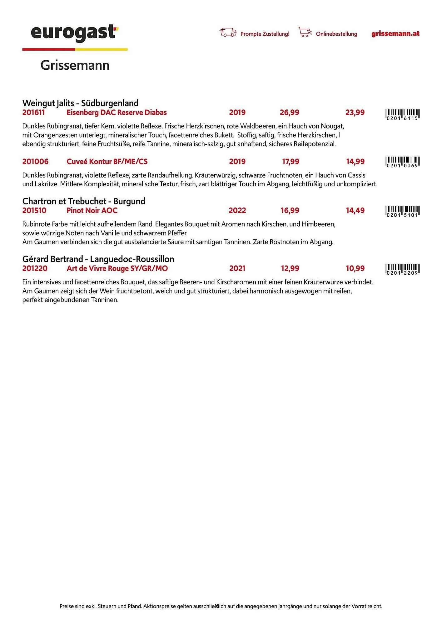 Eurogast Grissemann Flugblatt von 1. April bis 30. April 2026 - Flugblätt seite  7