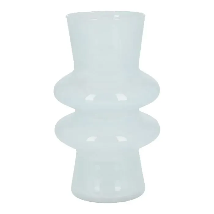 Glas-Vase Ringe, Doppel-Ring/mint, 20 cm