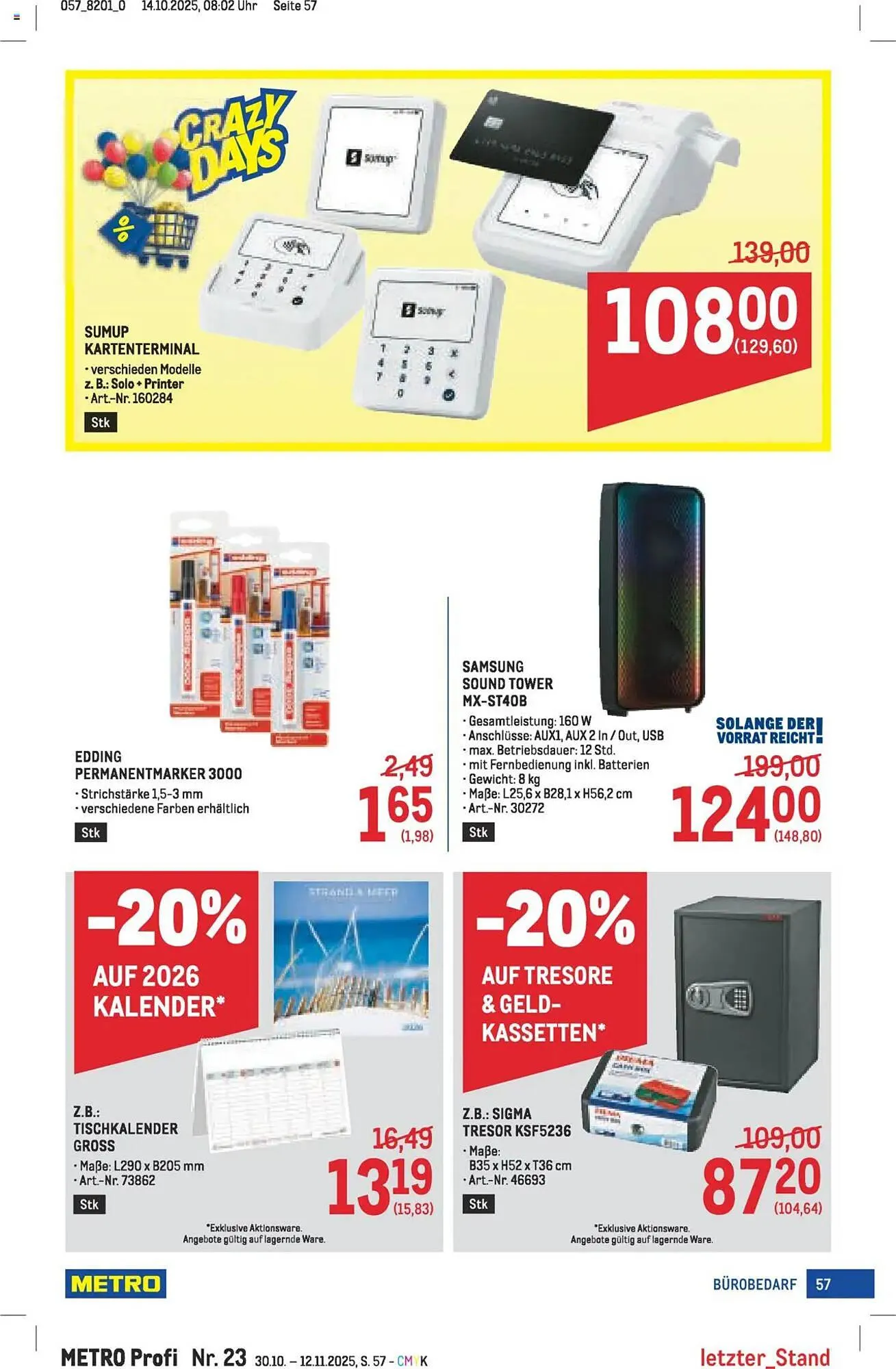 Metro Flugblatt von 30. Oktober bis 12. November 2025 - Flugblätt seite 57