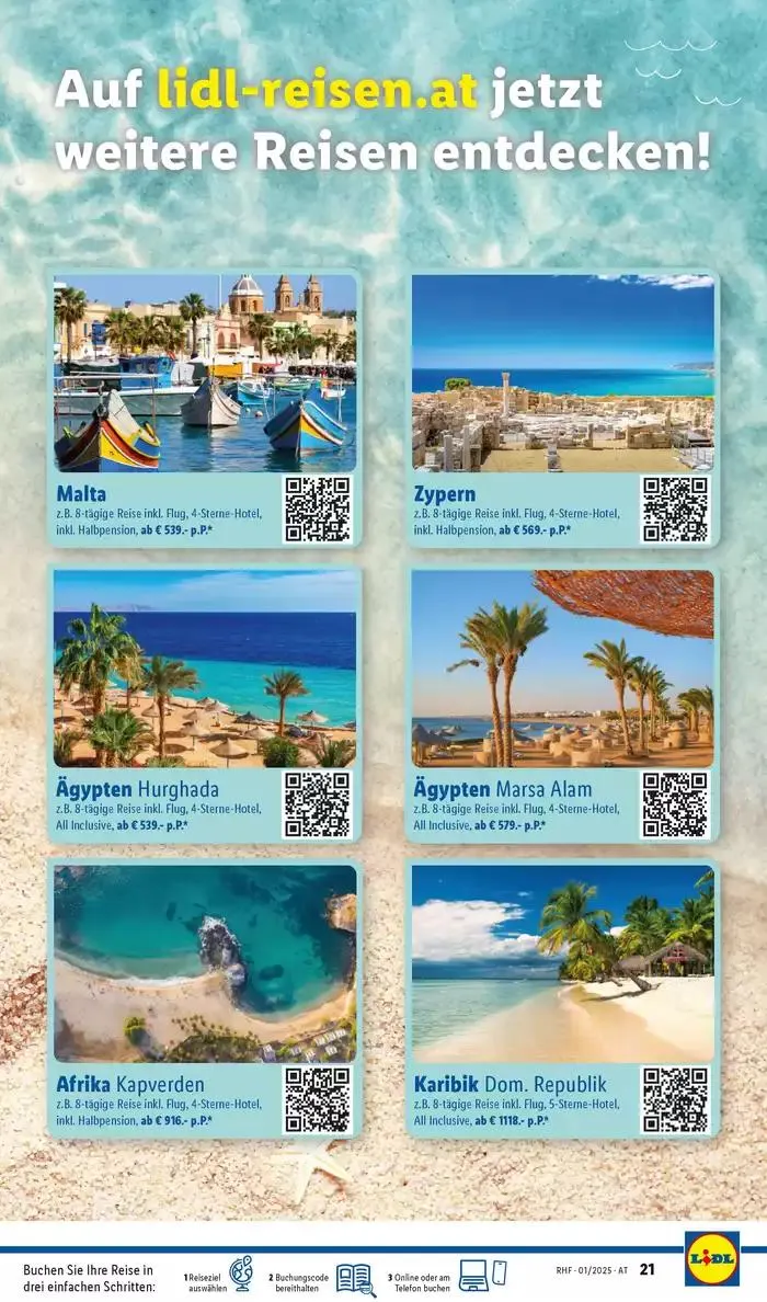 Aktuelle Reiseprospekte Hauptprospekt Jänner von 30. Dezember bis 31. Jänner 2025 - Flugblätt seite  21