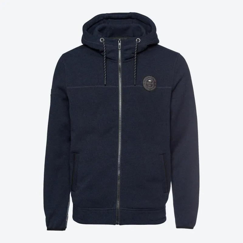Herren-Strickfleecejacke mit Kapuze