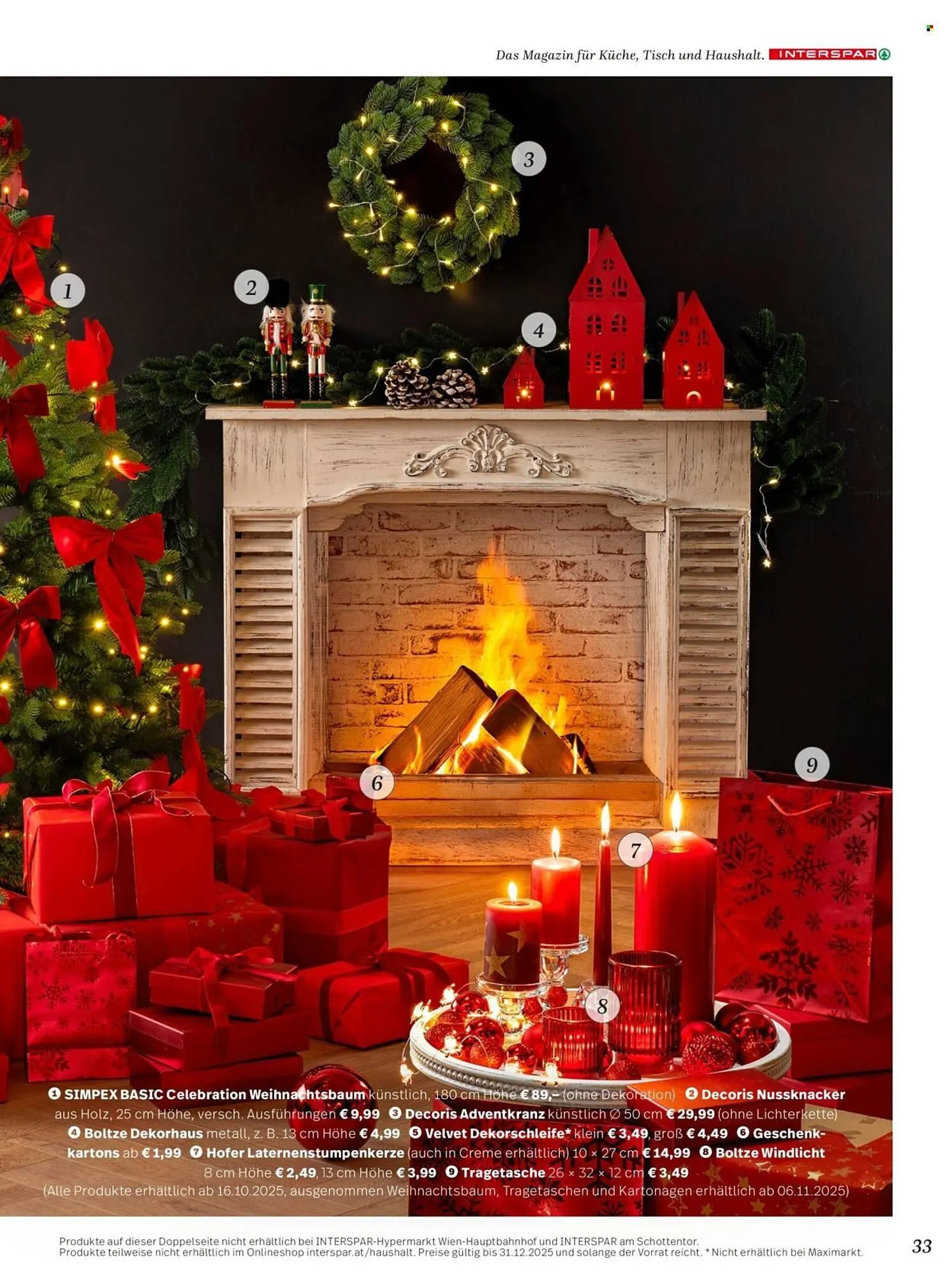 Interspar Flugblatt von 29. September bis 31. Dezember 2025 - Flugblätt seite  33