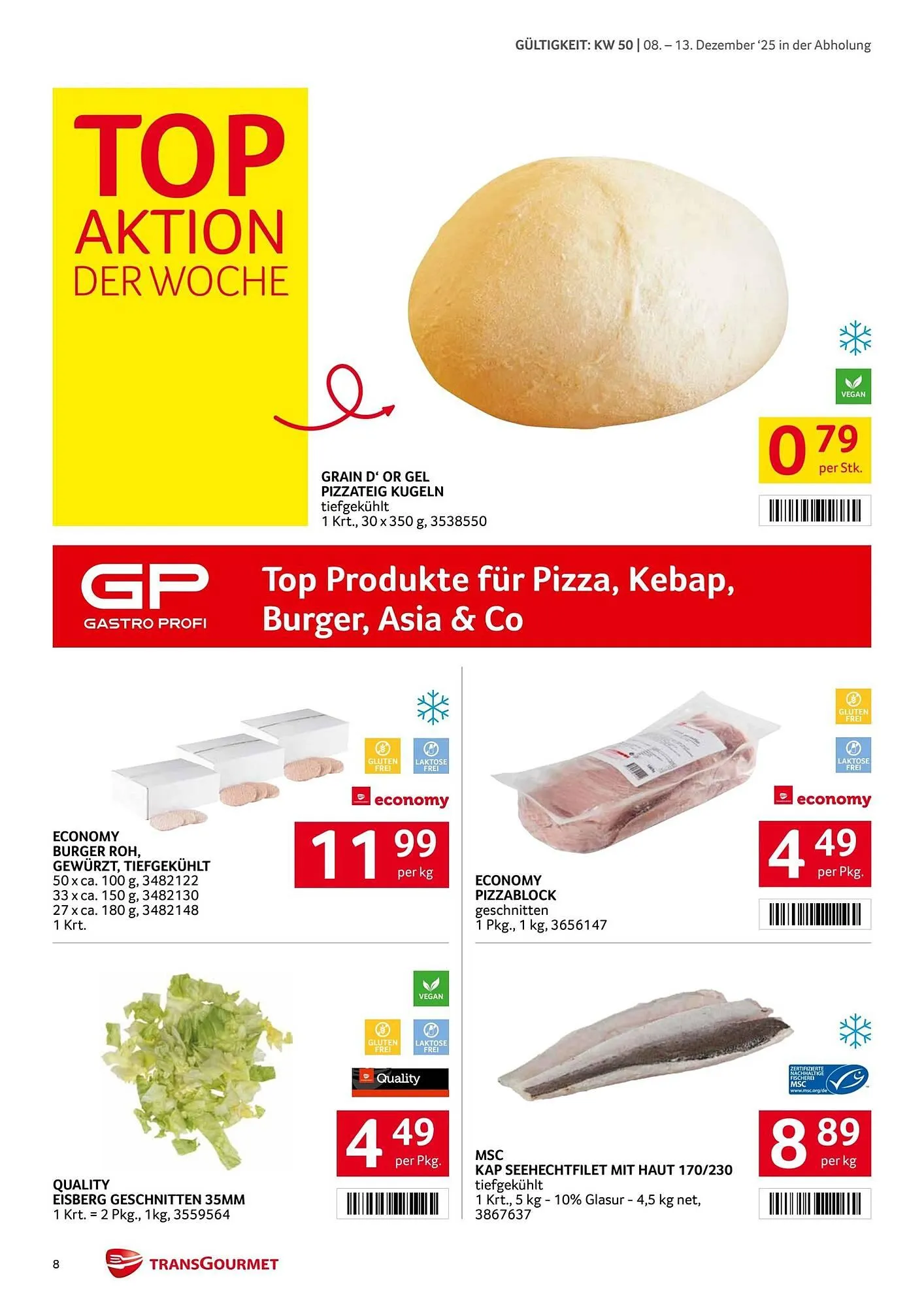 Transgourmet Flugblatt von 8. Dezember bis 14. Dezember 2025 - Flugblätt seite  8