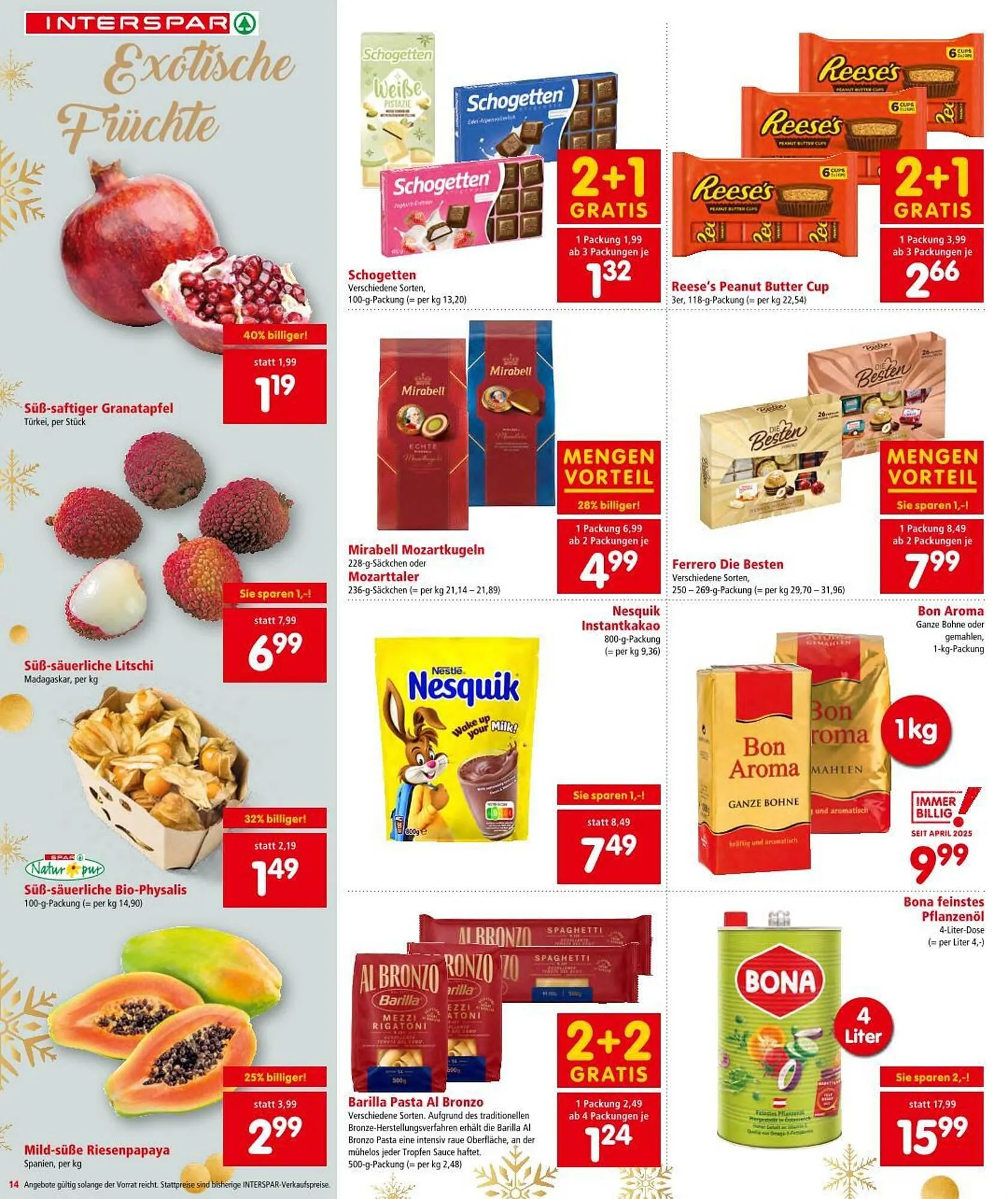 Interspar Flugblatt von 18. Dezember bis 31. Dezember 2025 - Flugblätt seite  14