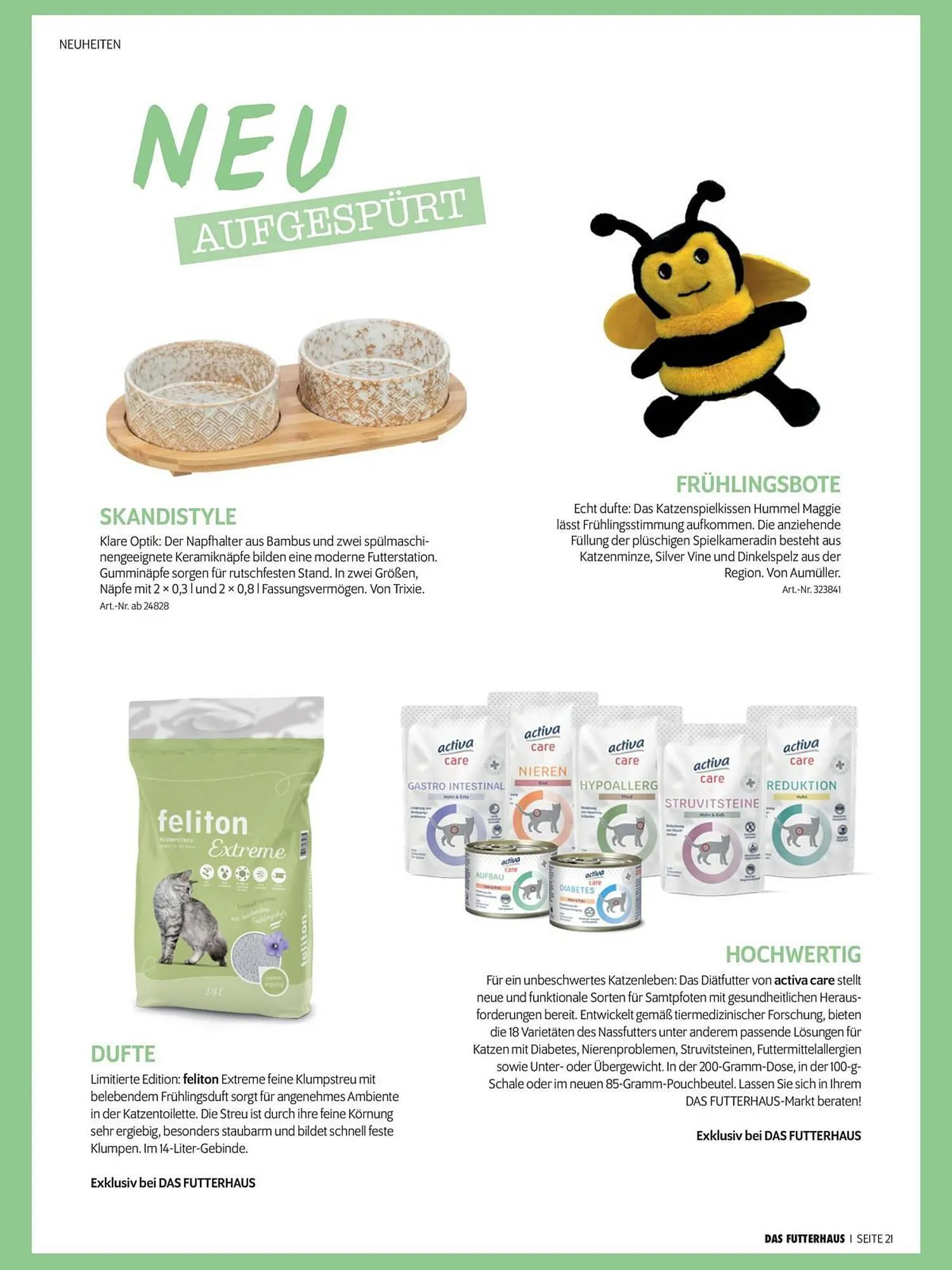 Das Futterhaus Flugblatt von 1. April bis 20. Mai 2024 - Flugblätt seite 21