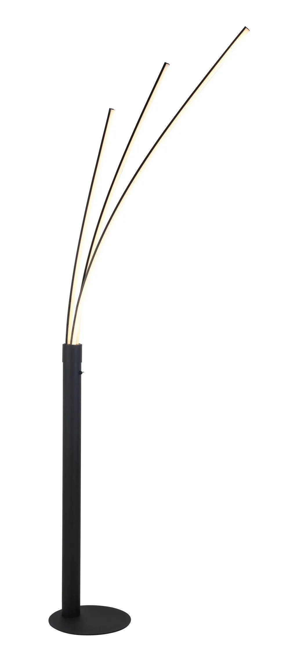 LED-Stehlampe Brandon dimmbar Schwarz, 3 Helligkeitsstufen