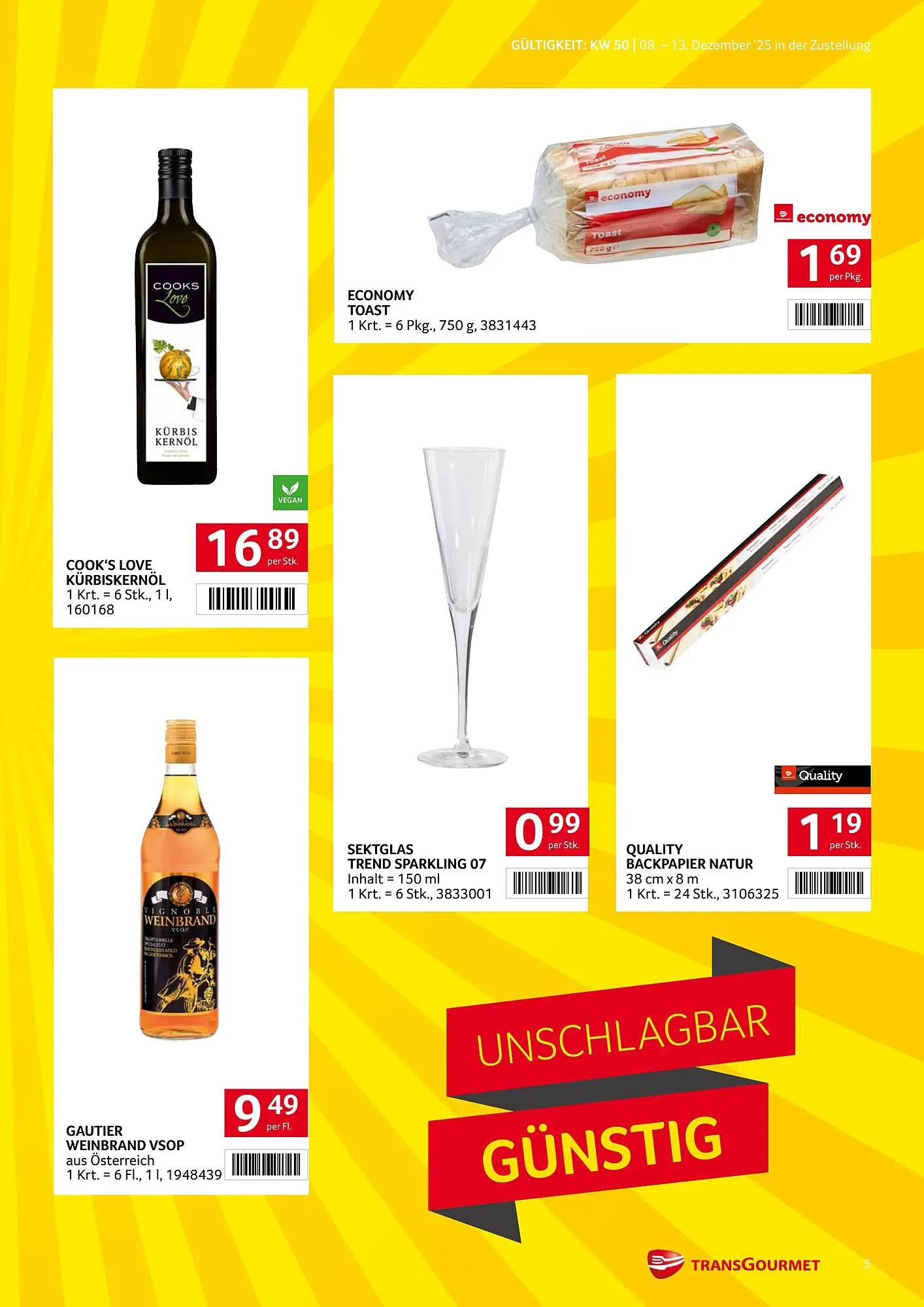 Transgourmet Flugblatt von 8. Dezember bis 13. Dezember 2025 - Flugblätt seite  5