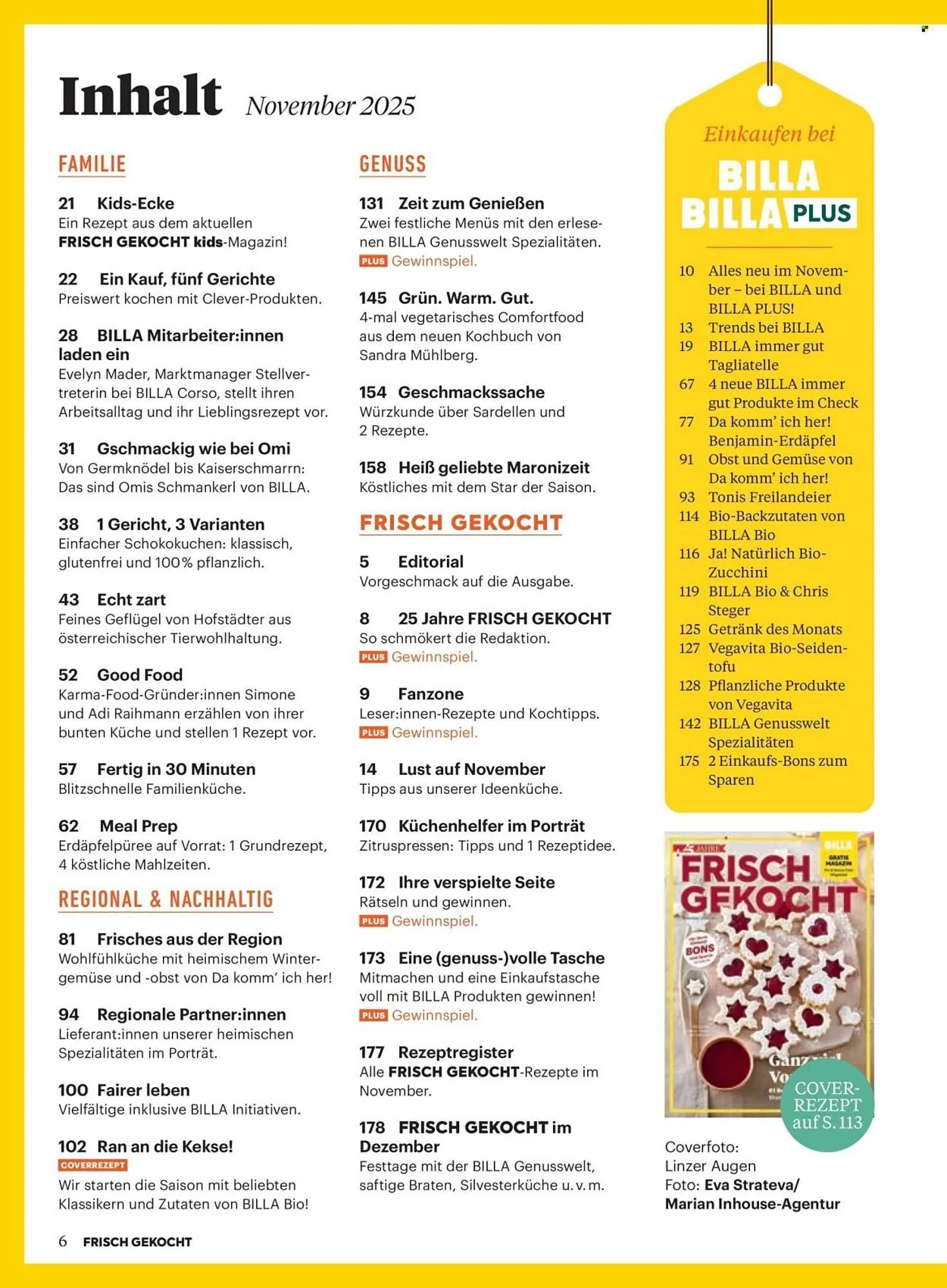 Billa Flugblatt von 1. November bis 30. November 2025 - Flugblätt seite 2