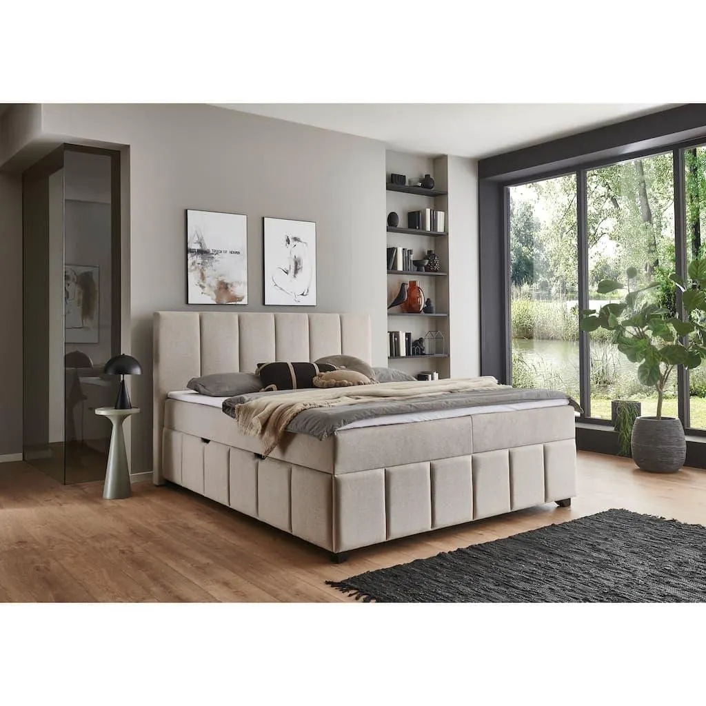 Home affaire Boxbett »Bellah inkl. Bettkasten, erhältlich in der Breite 180x200cm« inkl. PU-Schaum-Topper