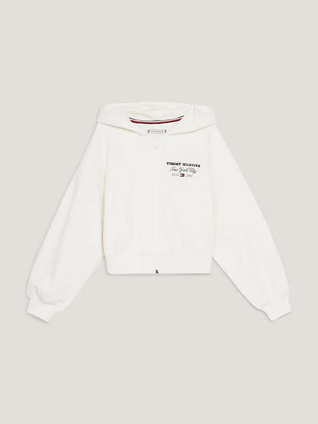 Reißverschluss-Hoodie mit Rücken-Logo