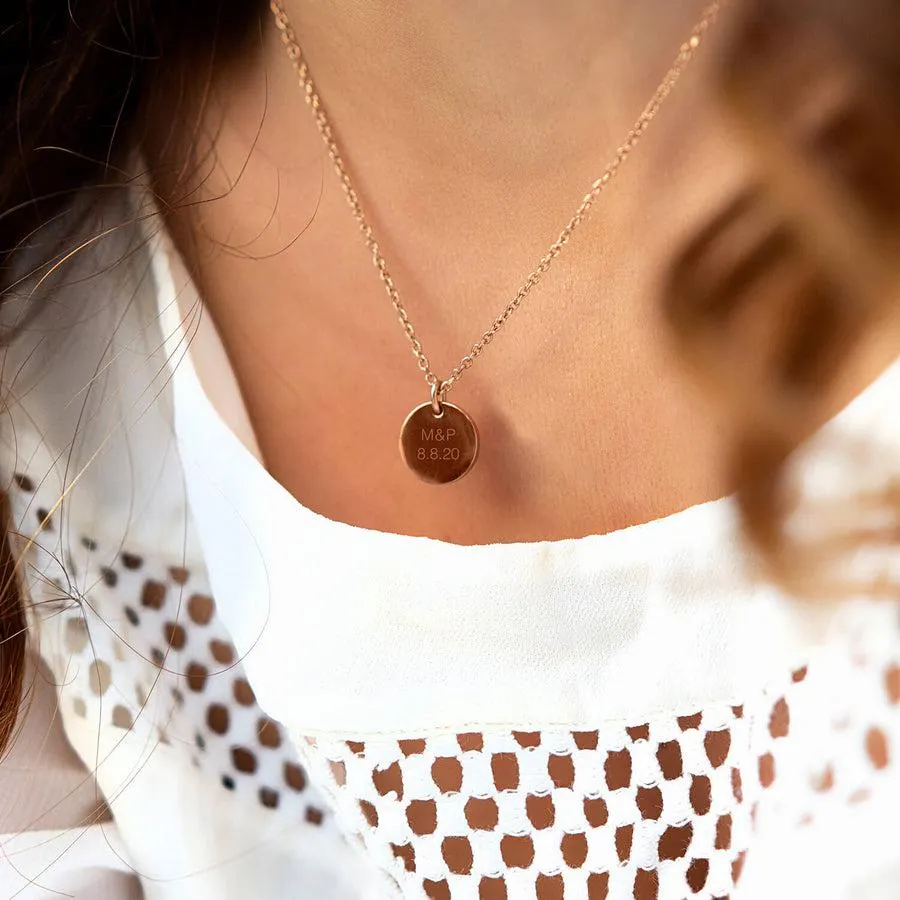 Halskette 42cm Tessa rosé gold mit persönlicher Gravur