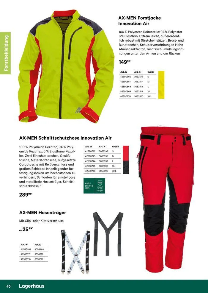 Katalog Bekleidung 2024 von 17. Mai bis 26. Mai 2024 - Flugblätt seite  40