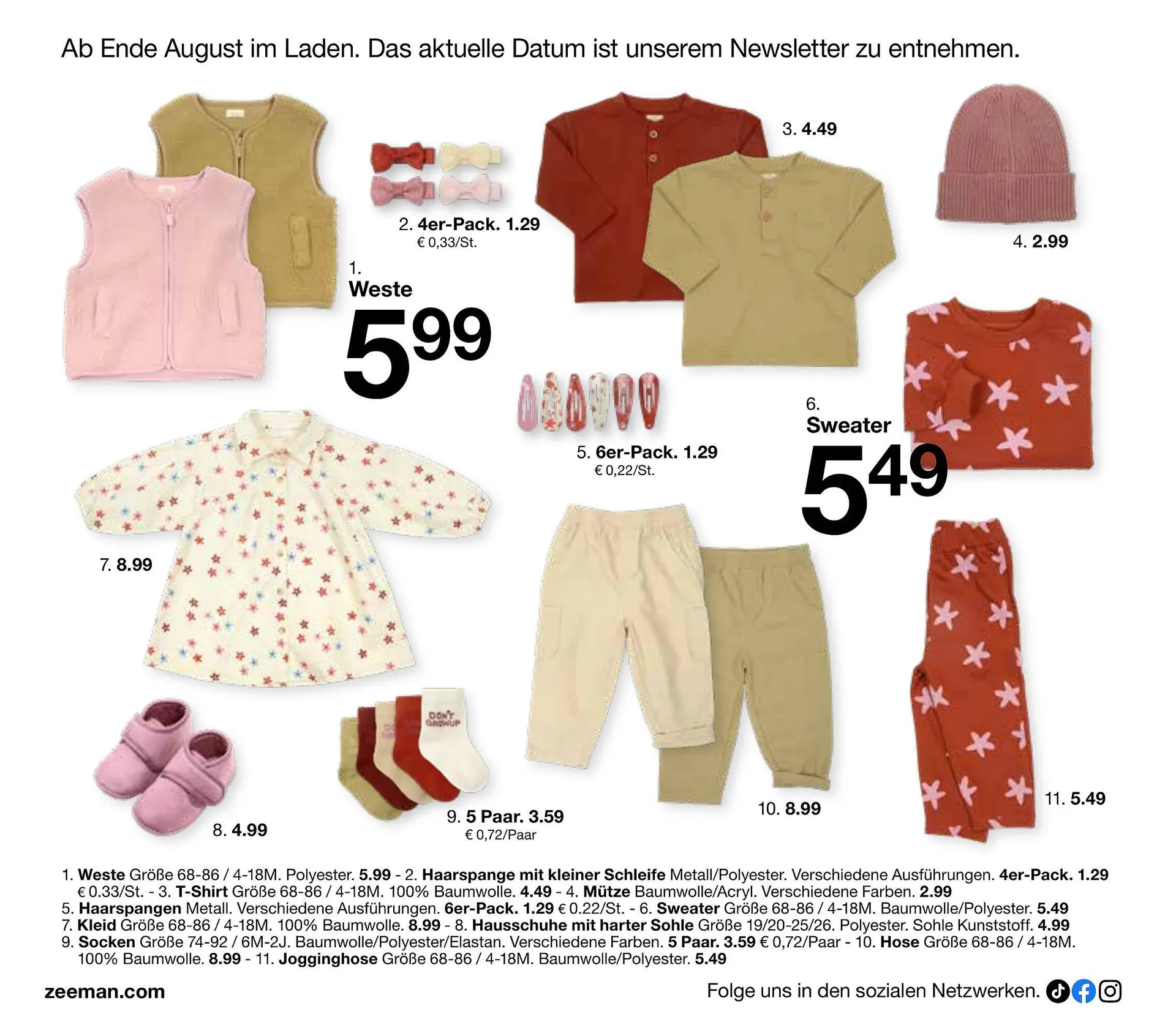 Zeeman Flugblatt von 18. Juli bis 12. Jänner 2026 - Flugblätt seite  22