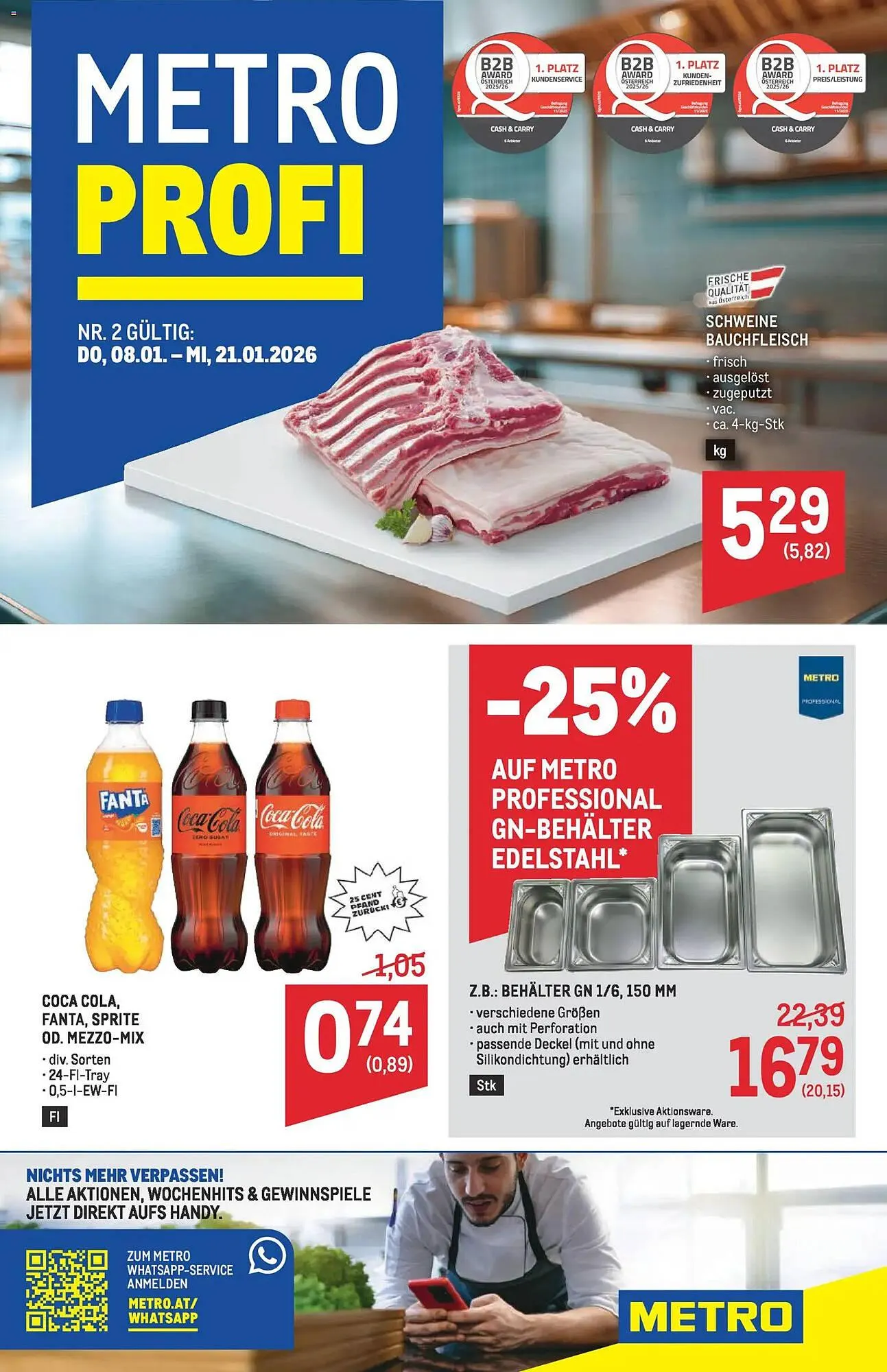 Metro Flugblatt von 8. Jänner bis 21. Jänner 2026 - Flugblätt seite  1