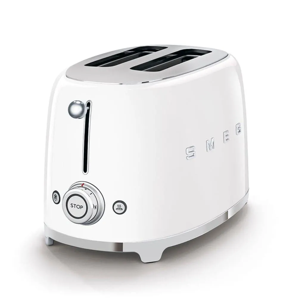 Smeg Toaster »TSF01WHEU« 2 kurze Schlitze für 2 Scheiben 950 W