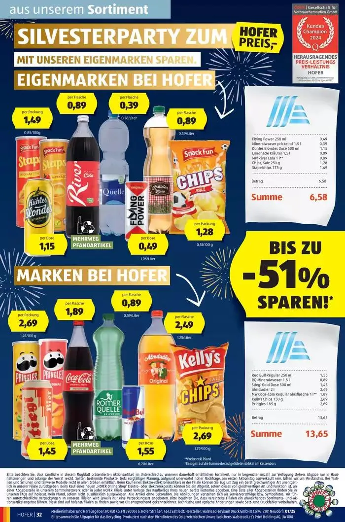 Blättern Sie online im HOFER Flugblatt von 24. Dezember bis 7. Jänner 2025 - Flugblätt seite 36