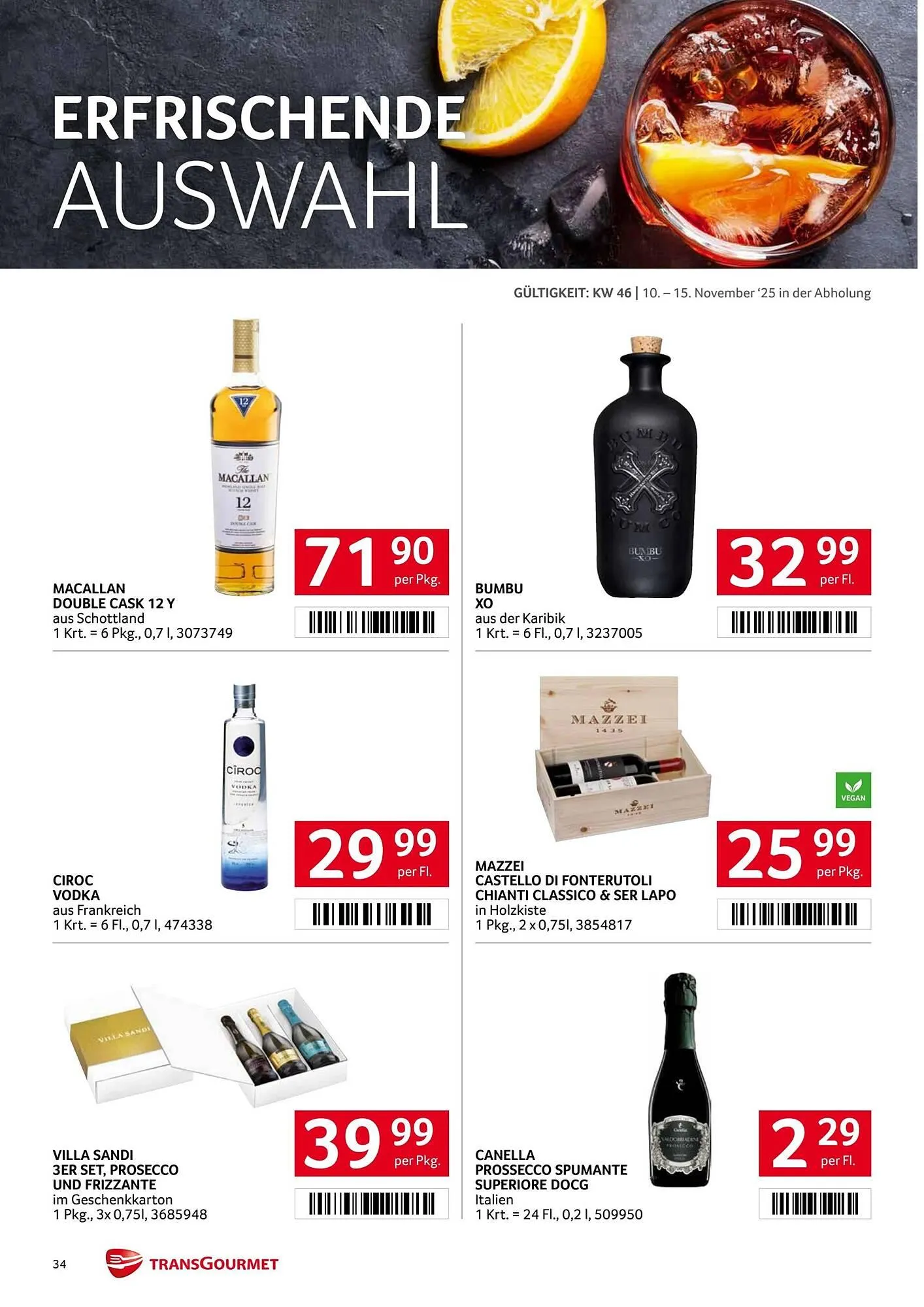 Transgourmet Flugblatt von 10. November bis 15. November 2025 - Flugblätt seite  33