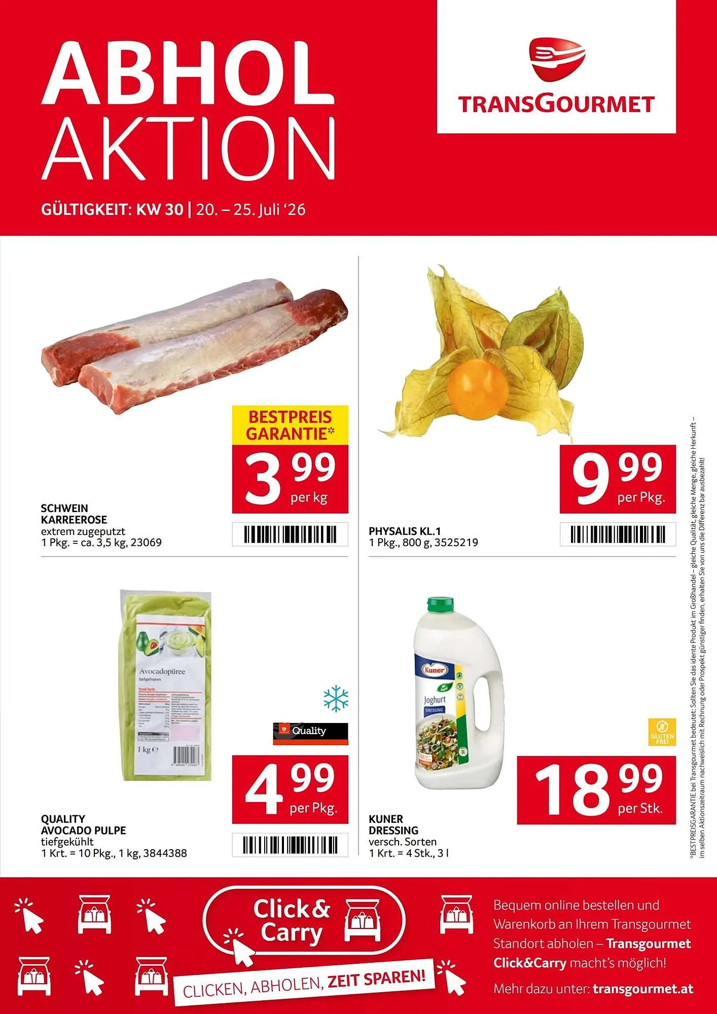 Transgourmet Flugblatt von 20. Juli bis 25. Juli 2026 - Flugblätt seite  1