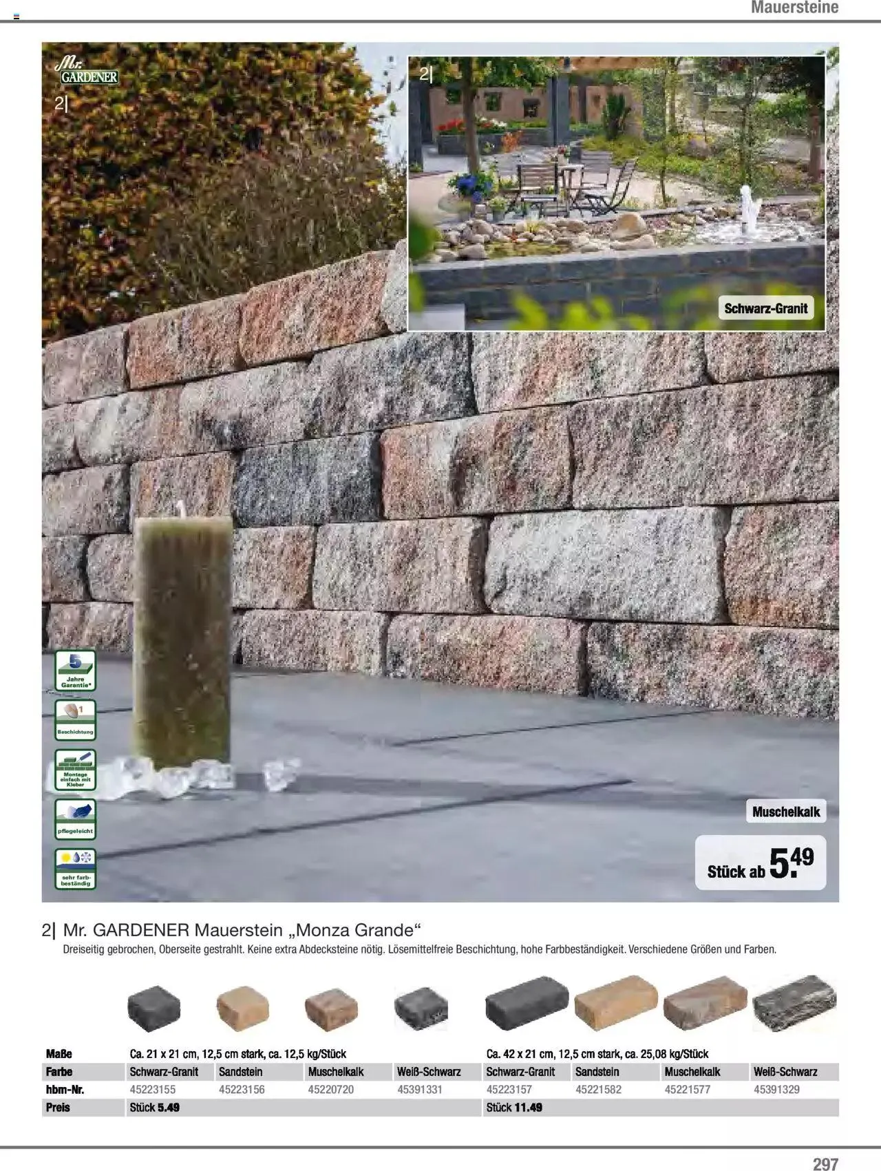 Hagebau Gartenjahr 2023 von 7. März bis 31. Dezember 2023 - Flugblätt seite 297