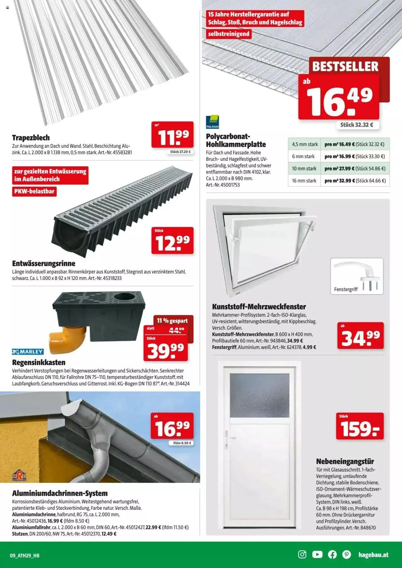 Hagebau Flugblatt von 17. August bis 26. August 2023 - Flugblätt seite 9