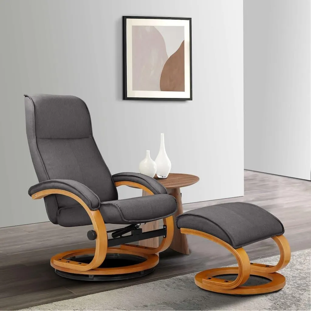 Home affaire Relaxsessel »Paris, mit Hocker - OTTO. Verlässliche Qualität.« bestehend aus Sessel und Hocker, 2 Stk. tlg. Dreh- und Relaxfunktion, mit Microfaser, Webstoff und Naturleder lieferbar