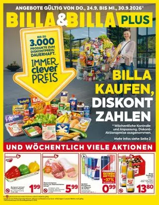 BILLA Flugblatt von 24. September bis 30. September 2026 - Flugblätt seite  1