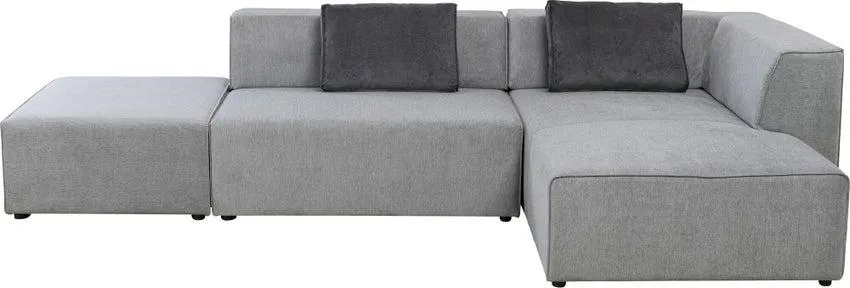 Ecksofa Infinity Ottomane Grau Rechts