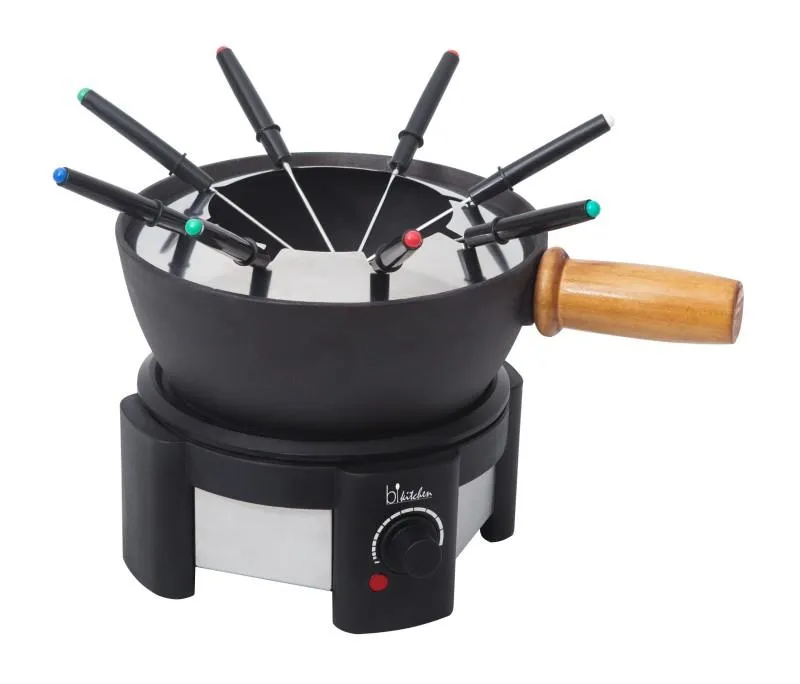 b kitchen 8er Fondue "fondue 200" inkl. Gusseisen und Keramiktopf