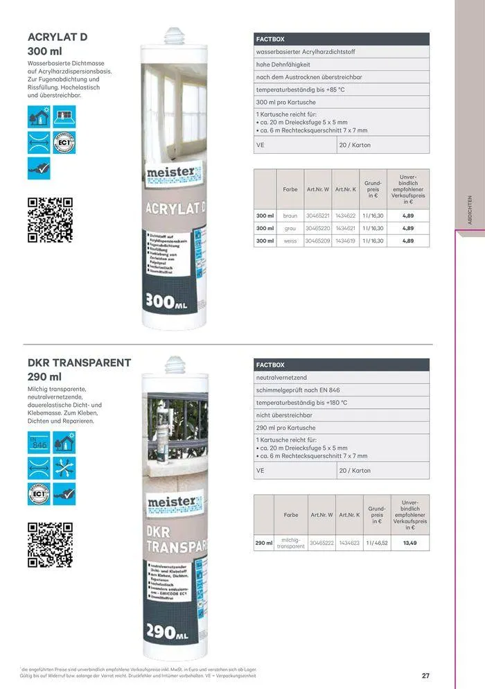 Meister Katalog von 1. Februar bis 31. Dezember 2024 - Flugblätt seite 27