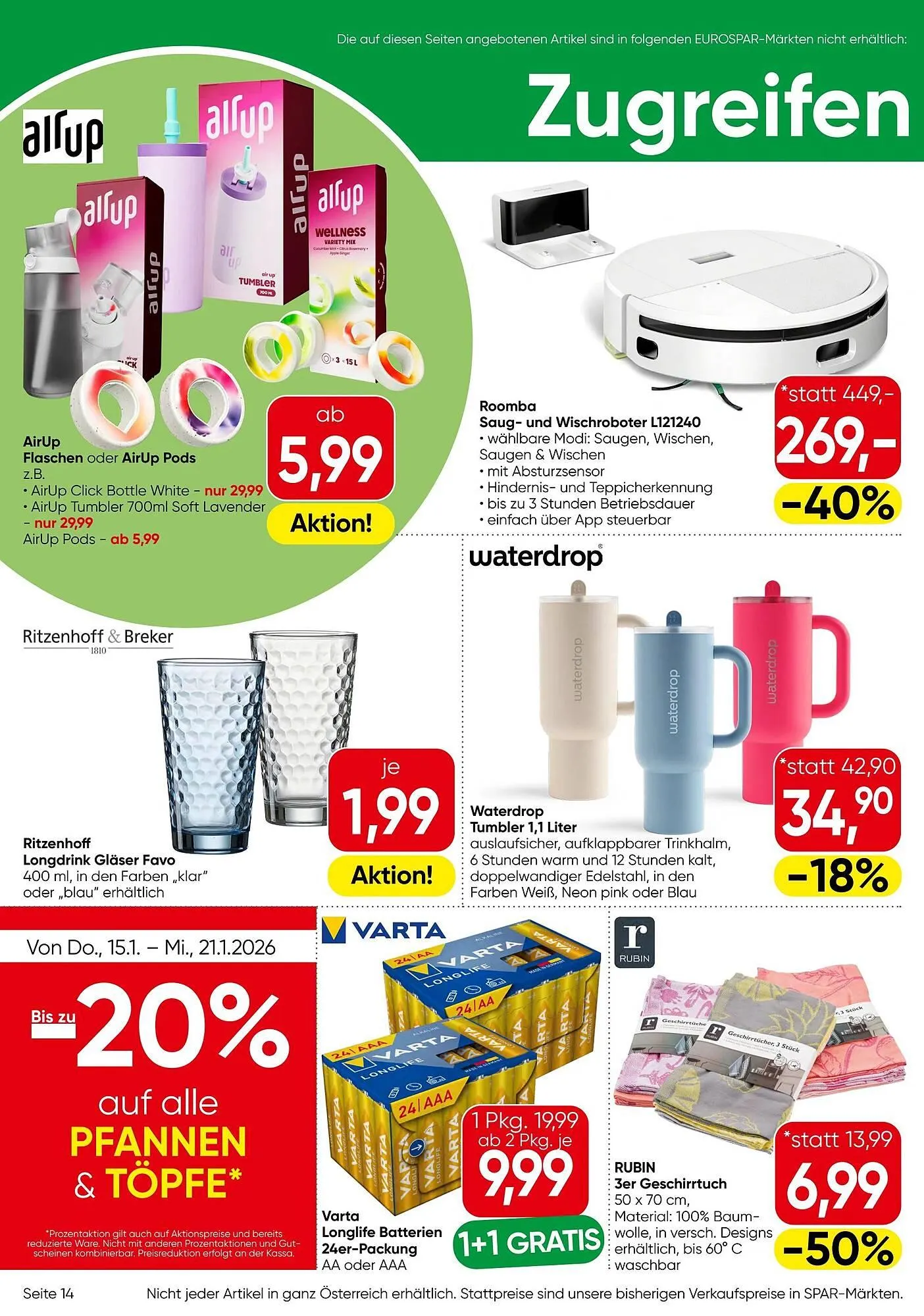 Eurospar Flugblatt von 15. Jänner bis 29. Jänner 2026 - Flugblätt seite  14