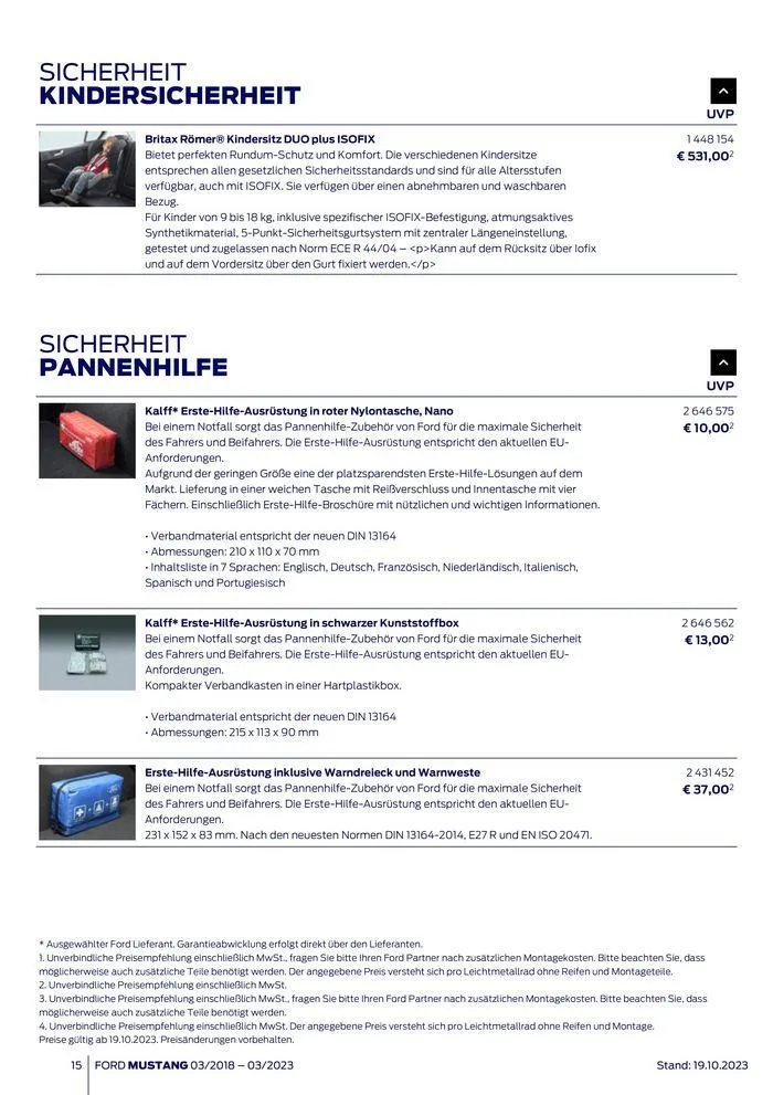 FORD MUSTANG von 2. November bis 2. November 2024 - Flugblätt seite  15