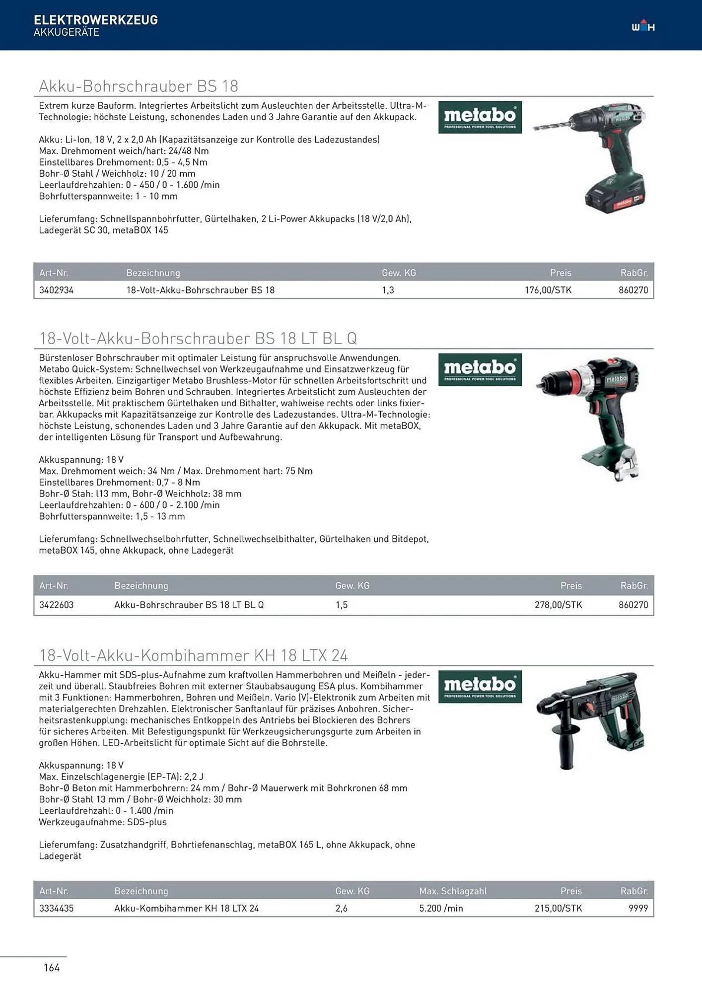 Würth Flugblatt von 22. Februar bis 31. Dezember 2024 - Flugblätt seite 164