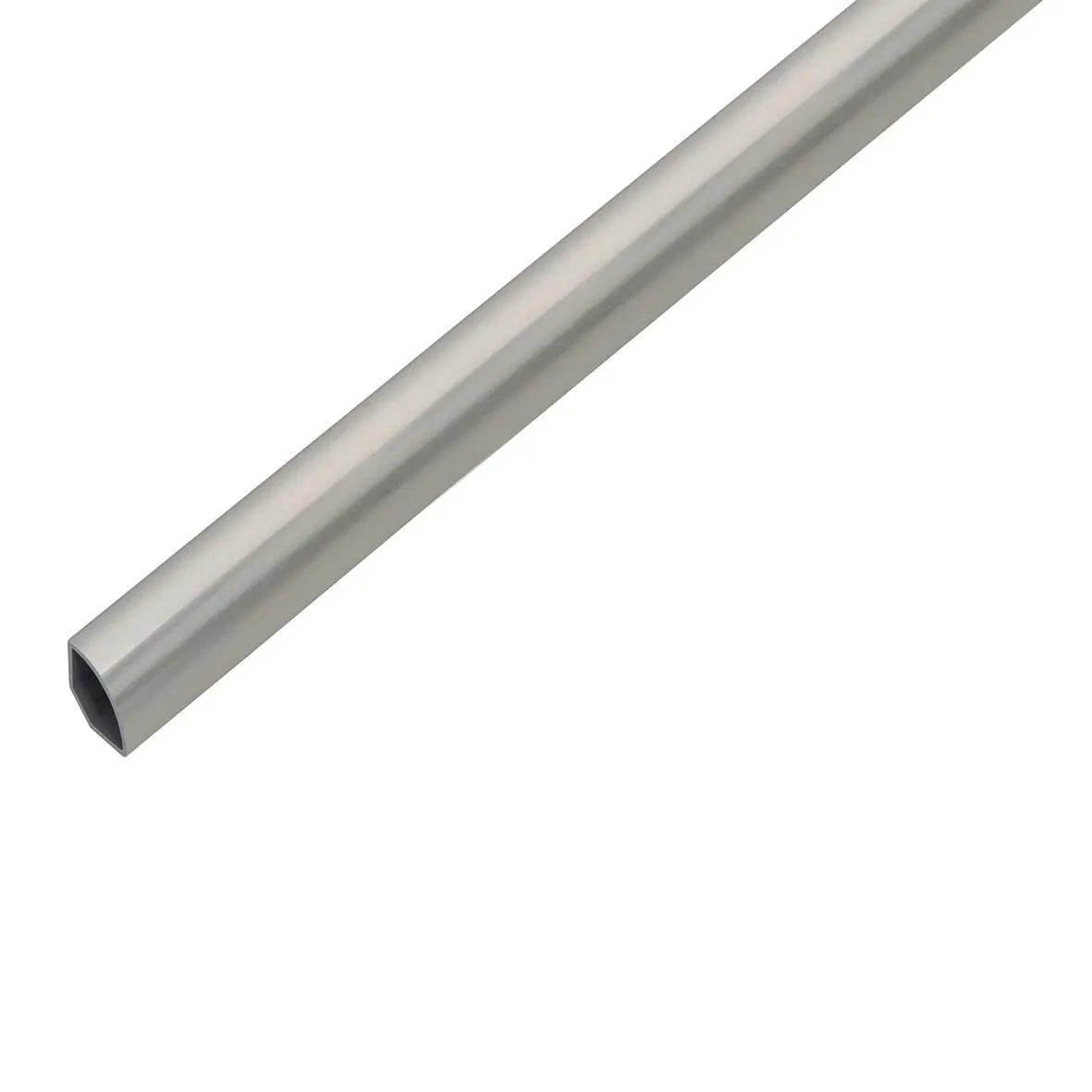Vierteilkreisprofil Kunstst. edelstahloptik,1m/22x1,2mm